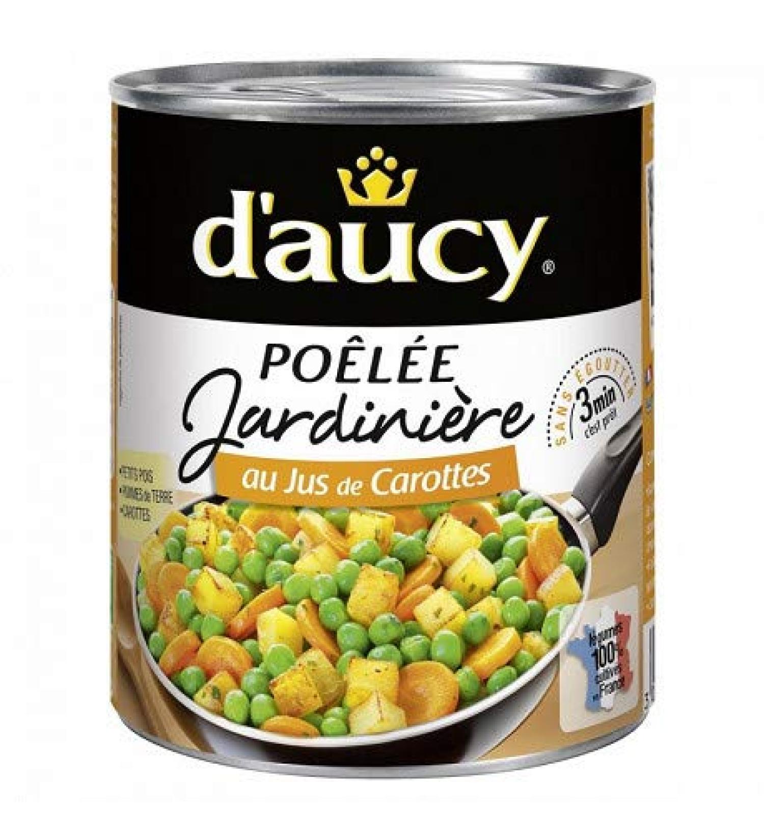 D'AUCY - Pan-fried Jardinière with Carrot Juice 580G - Pack of 4 - free delivery