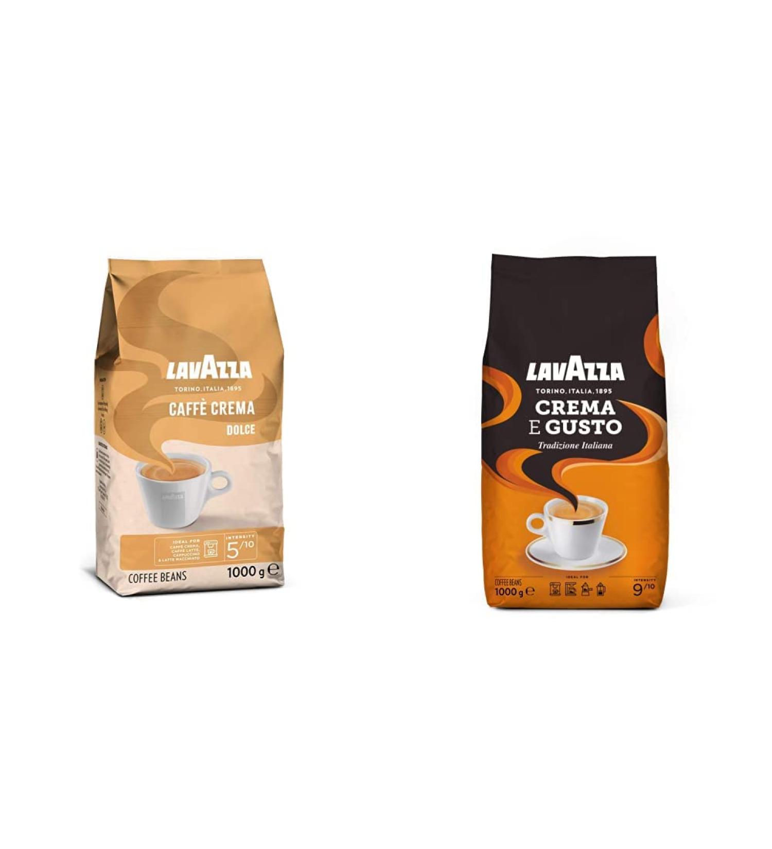 Buy Lavazza Caff Crema Dolce & Crema E Gusto 1kg Bundle - Aromatic Roasted Coffee Beans - Intensity 5/10 - International Shipping - Buy Online on GoSupps.com