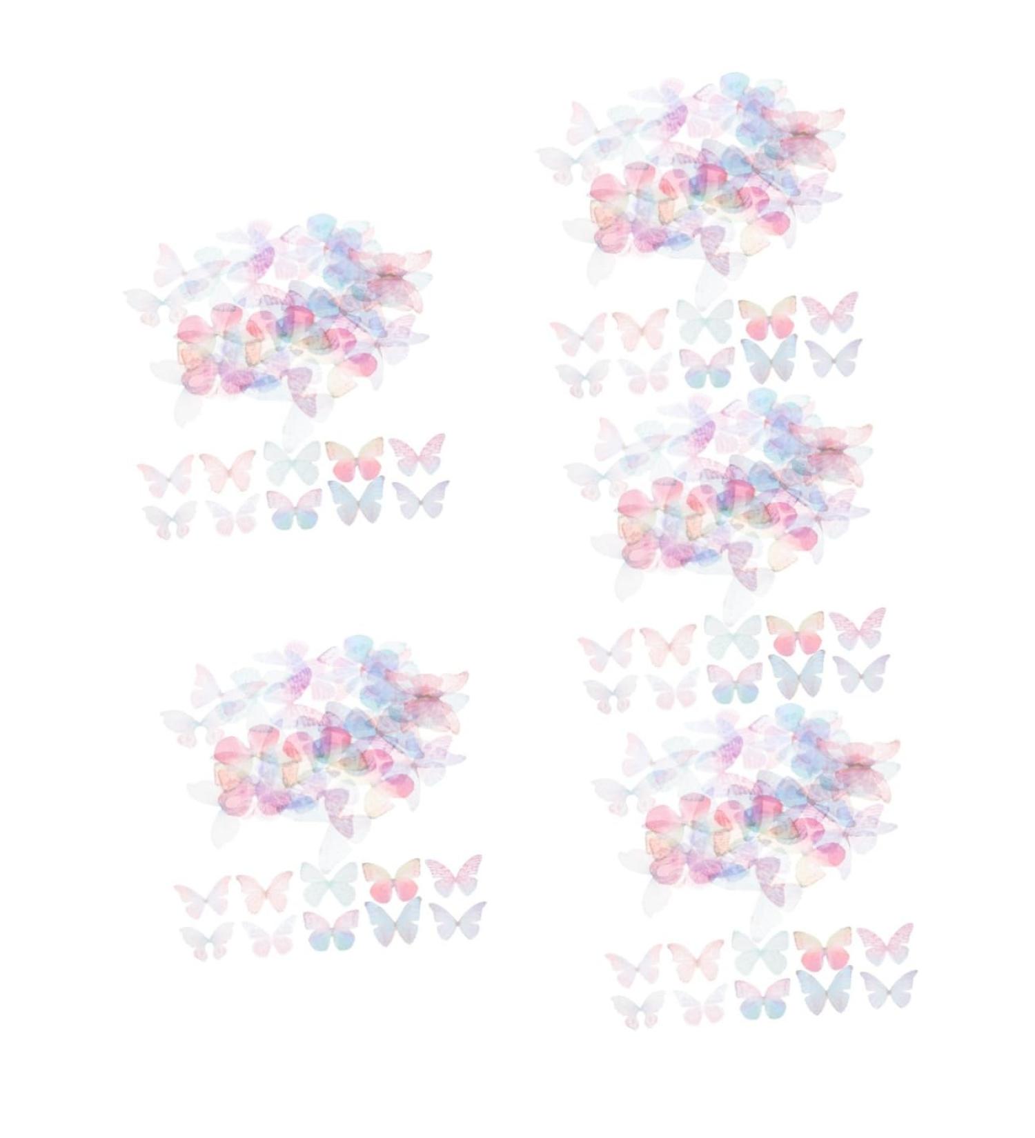 TEHAUX 500 Pcs Tulle Butterfly Accessory Miss Clothing Crafts As Shownx5pcs 0.01X3.5X5CMx5pcs - Buy Online on GoSupps.com