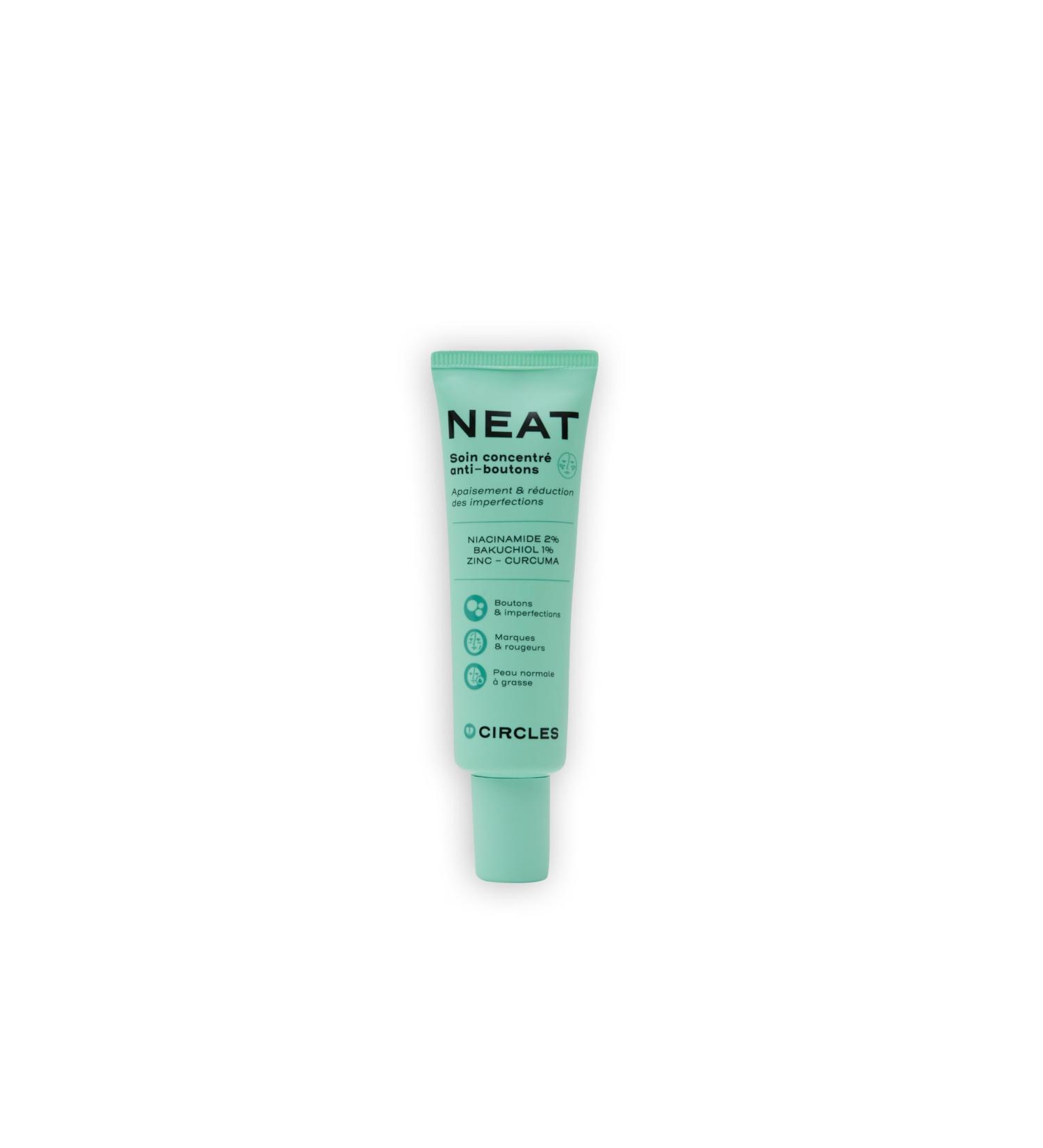 Circles NEAT Soothing & Reducing Blemishes Concentrated Anti-Acne Treatment Treats Soothes and Repairs Skin All Skin Types Vegan 100% Natural Product 30ml - Buy Online on GoSupps.com