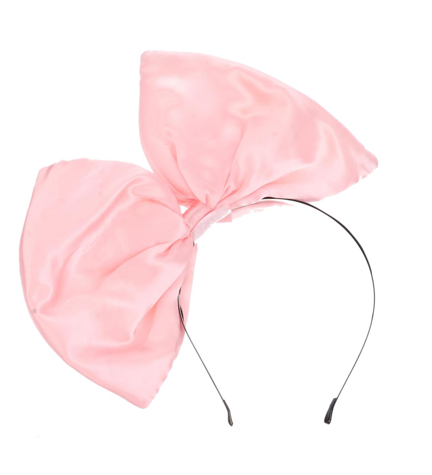 Minkissy Huge Bow Headband Candy Colored Hair Hoop Party Props Lovely Large Bowknot Hairband Party Props for Woman Girl(Pink) - Buy Online on GoSupps.com