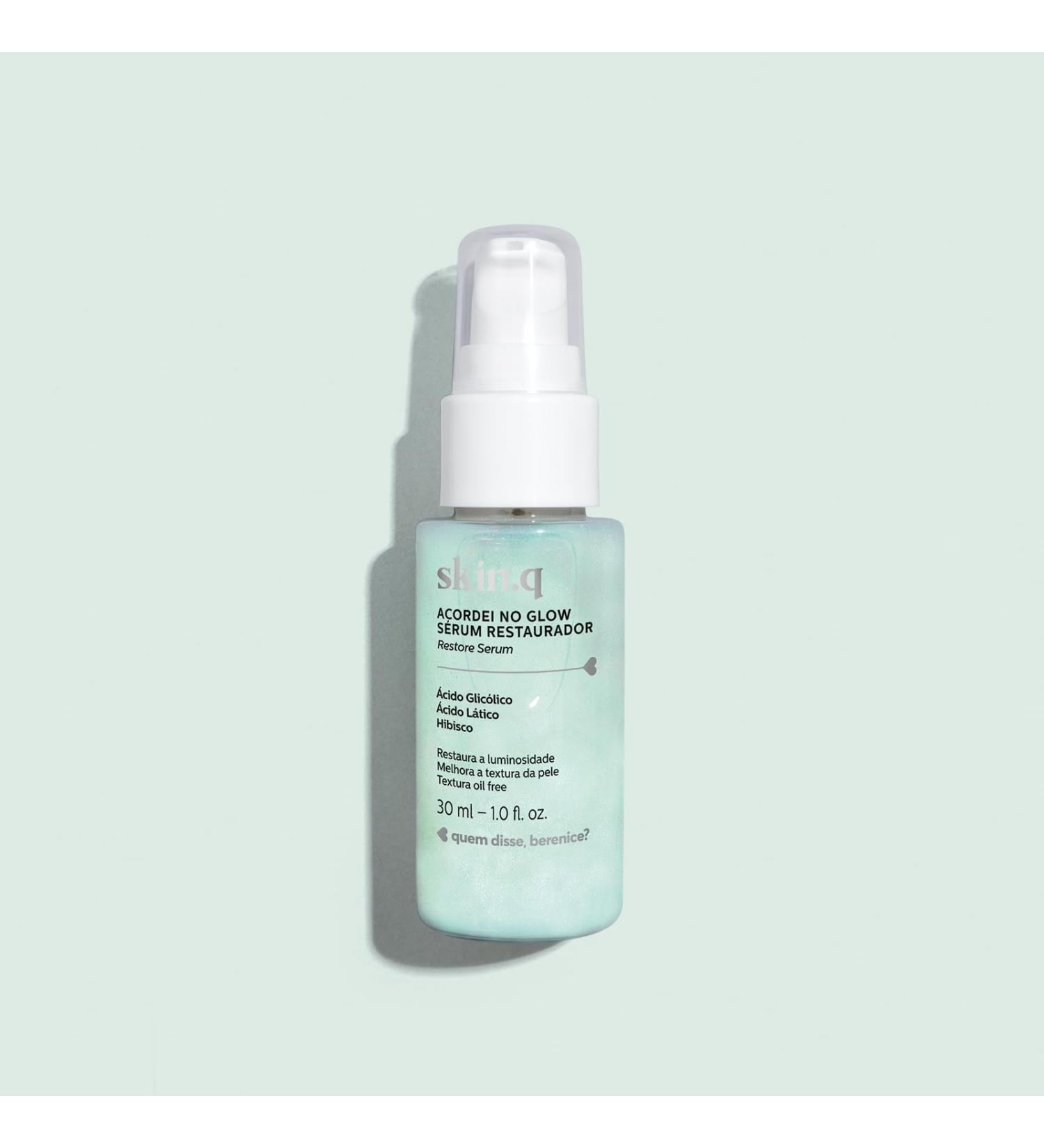  O BOTICARIO O Botic rio Quem Disse Berenice skin.q Restorative Serum with Glycolic Acid Lactic Acid and Hibiscus Restores Skin Brightness Improves Texture Oil Free 30 ml - Buy Online on GoSupps.com