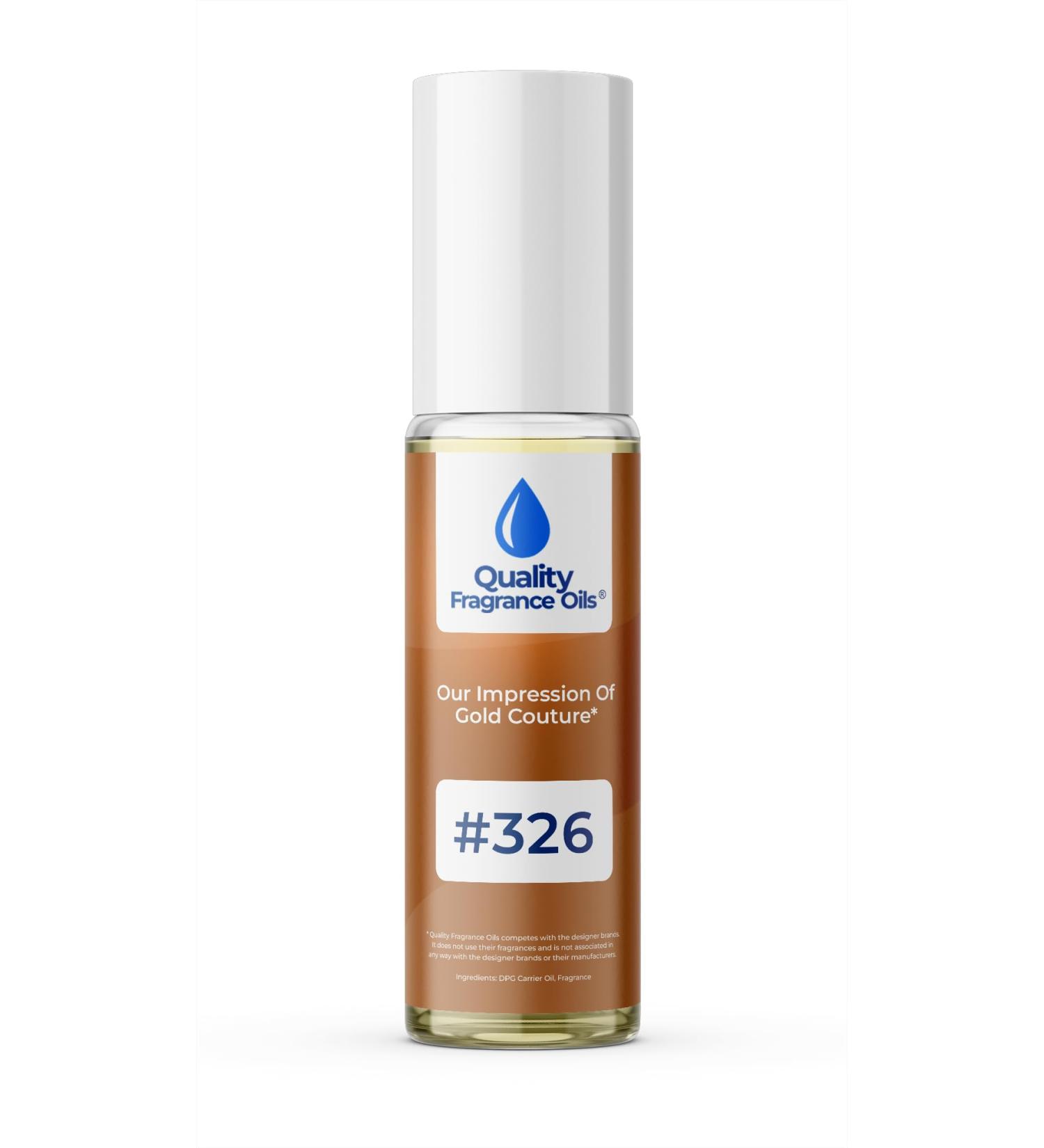 Quality Fragrance Oils' Impression #326 Inspired by Gold Couture for Women (10ml Roll On) Gold Couture for Women Impression #326 0.34 Fl Oz (Pack of 1) - Buy Online on GoSupps.com