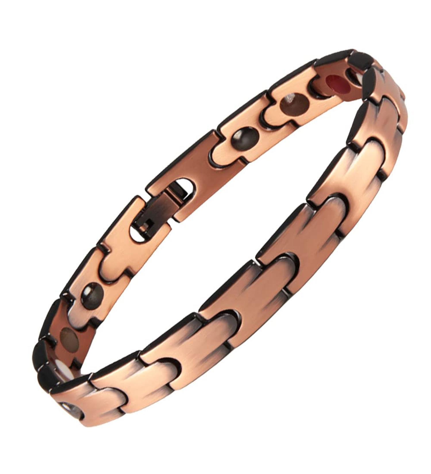 Buy Haqi Magnetic Hard Band Men s Bracelet - 3000 Gauss Stainless Steel for Carpal Tunnel Relief (7.9 inch) | International Shipping - Buy Online on GoSupps.com