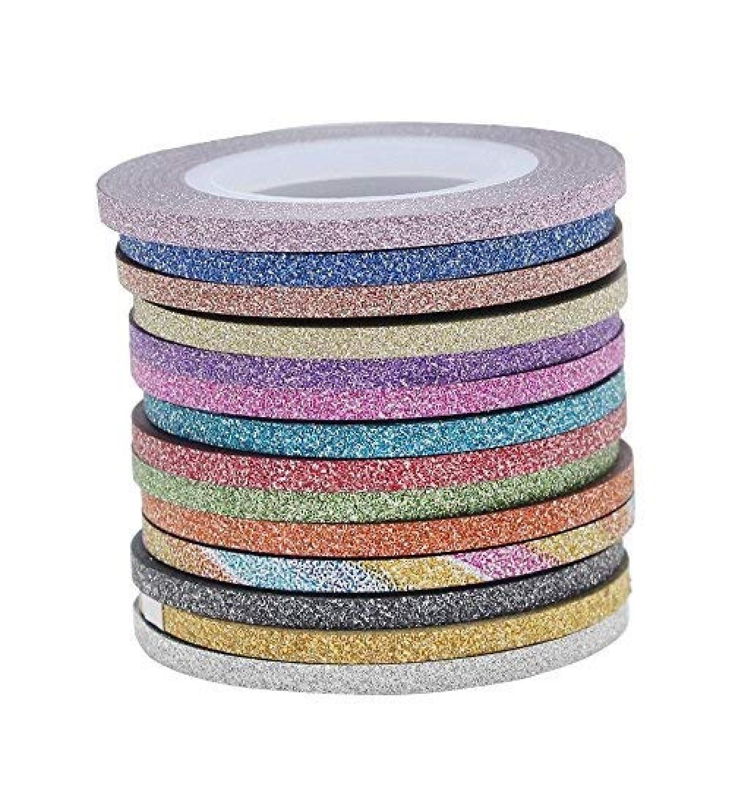 Oceaneshop 14 Colors Gold & Silver Nail Art Tape Stickers Set - DIY Rolls Decoration for Women - 1/2/3mm Striping Line - Buy Online on GoSupps.com