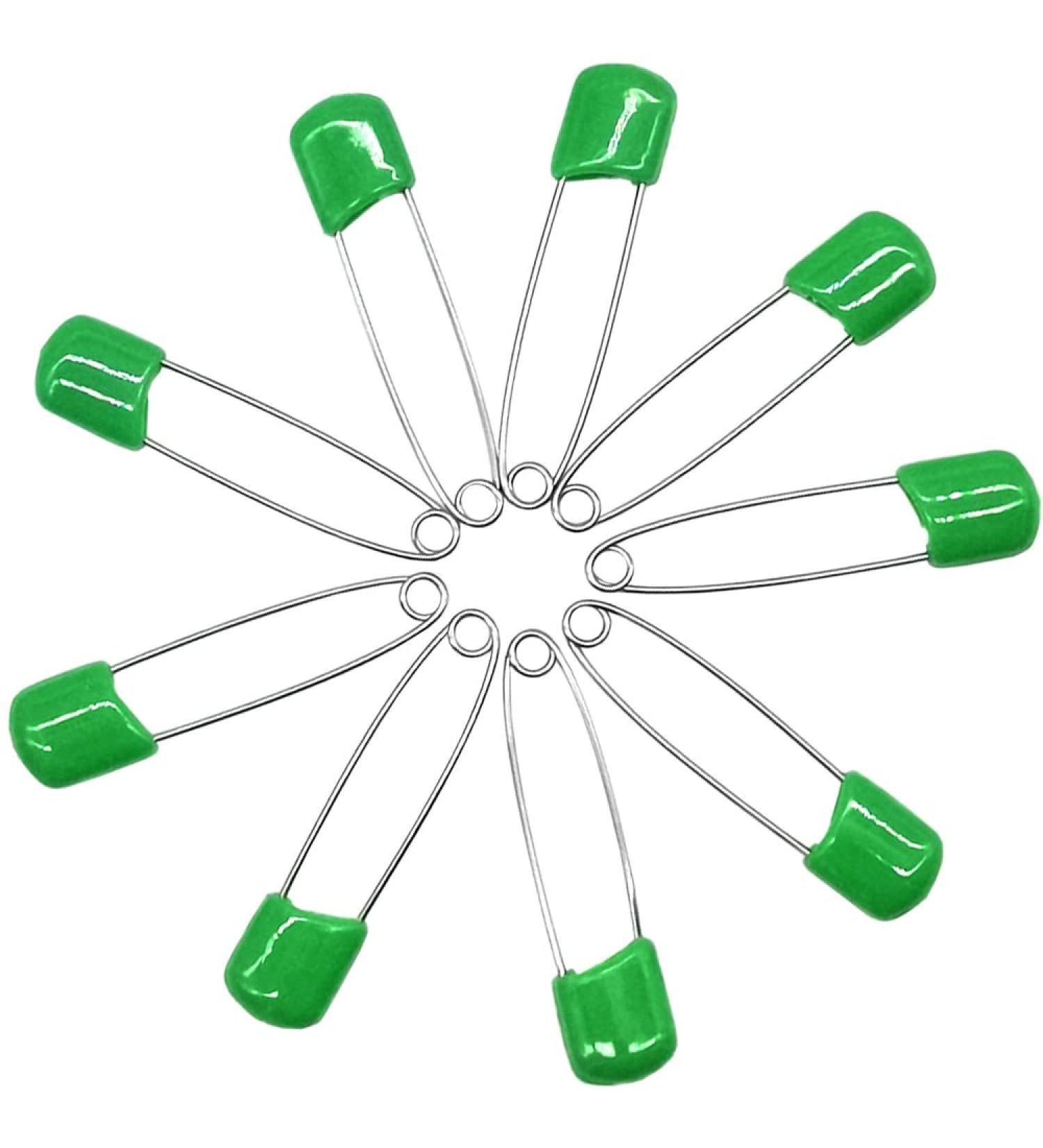 YOSAWA 2.2 Plastic Head Safety Pins - 50pcs Green Diaper Nappy Cloth Pins - Buy Online on GoSupps.com