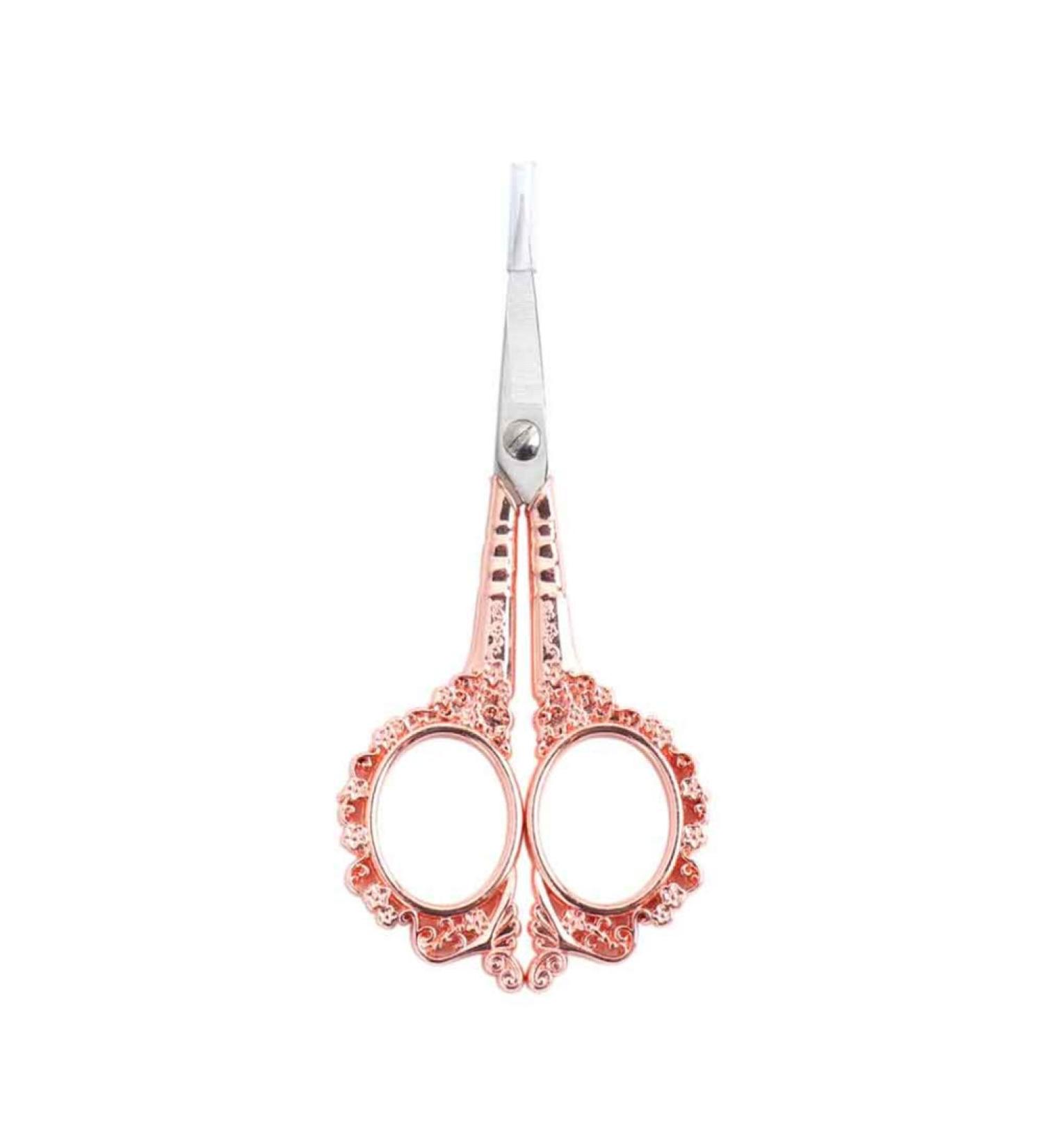 AKOAK Vintage Plum Style Scissors - Elegant European Design, Multi-Functional Stainless Steel Nail Scissors in Rose Gold - 1 Pack - Buy Online on GoSupps.com