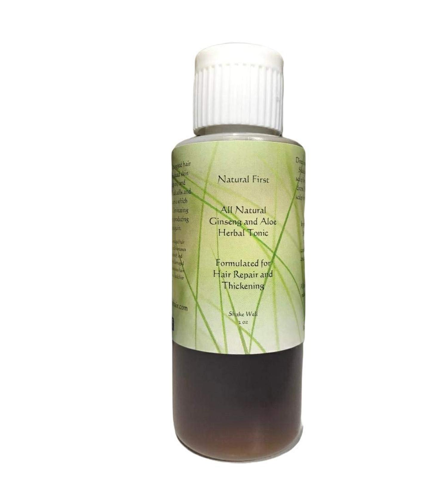Natural First Ginseng and Aloe Vera Hair Growth Thickening and Repair Serum  2 oz