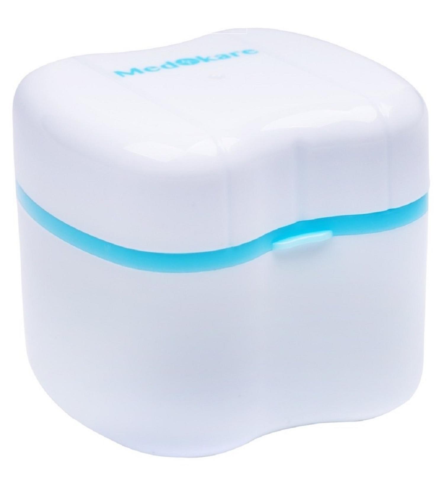 Medokare Denture Cup with Strainer - Denture and Retainer Case for Cleaning and Storage - Buy Online on GoSupps.com
