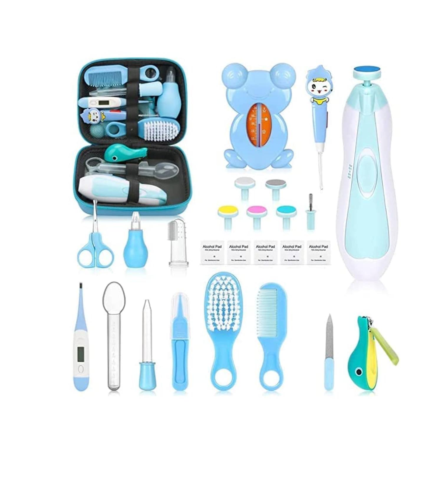 Baby Healthcare and Grooming Kit  Portable Baby Safety Care Set  Baby Essentials kit for Newborn (Blue 26 in 1) - Buy Online on GoSupps.com