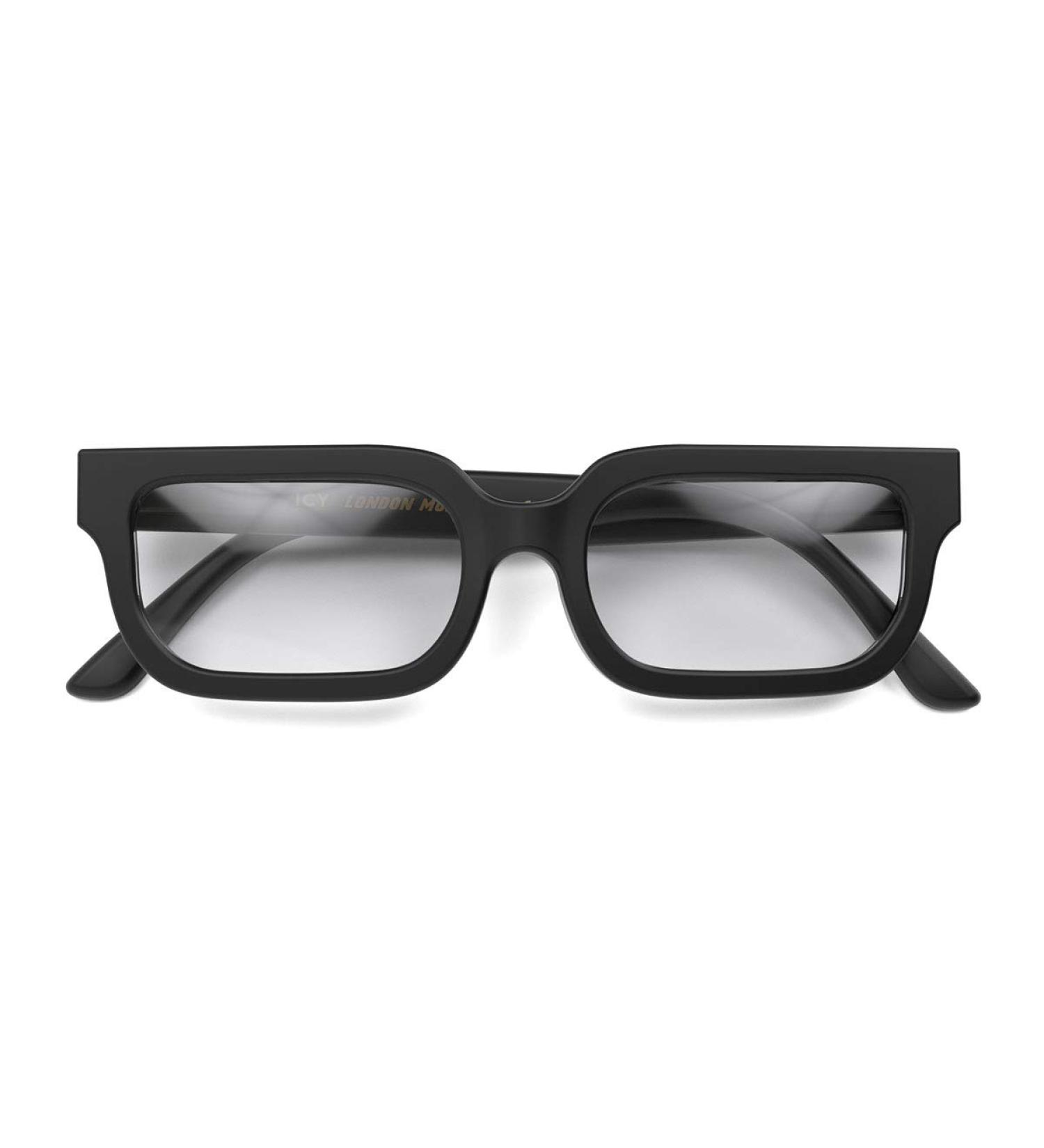 London Mole Eyewear | Icy Blue Light Blocking Glasses - Square/Rectangular Style | Anti-Eye Load for Screens | Unisex Matt Black with Feder Hinges - Buy Online on GoSupps.com