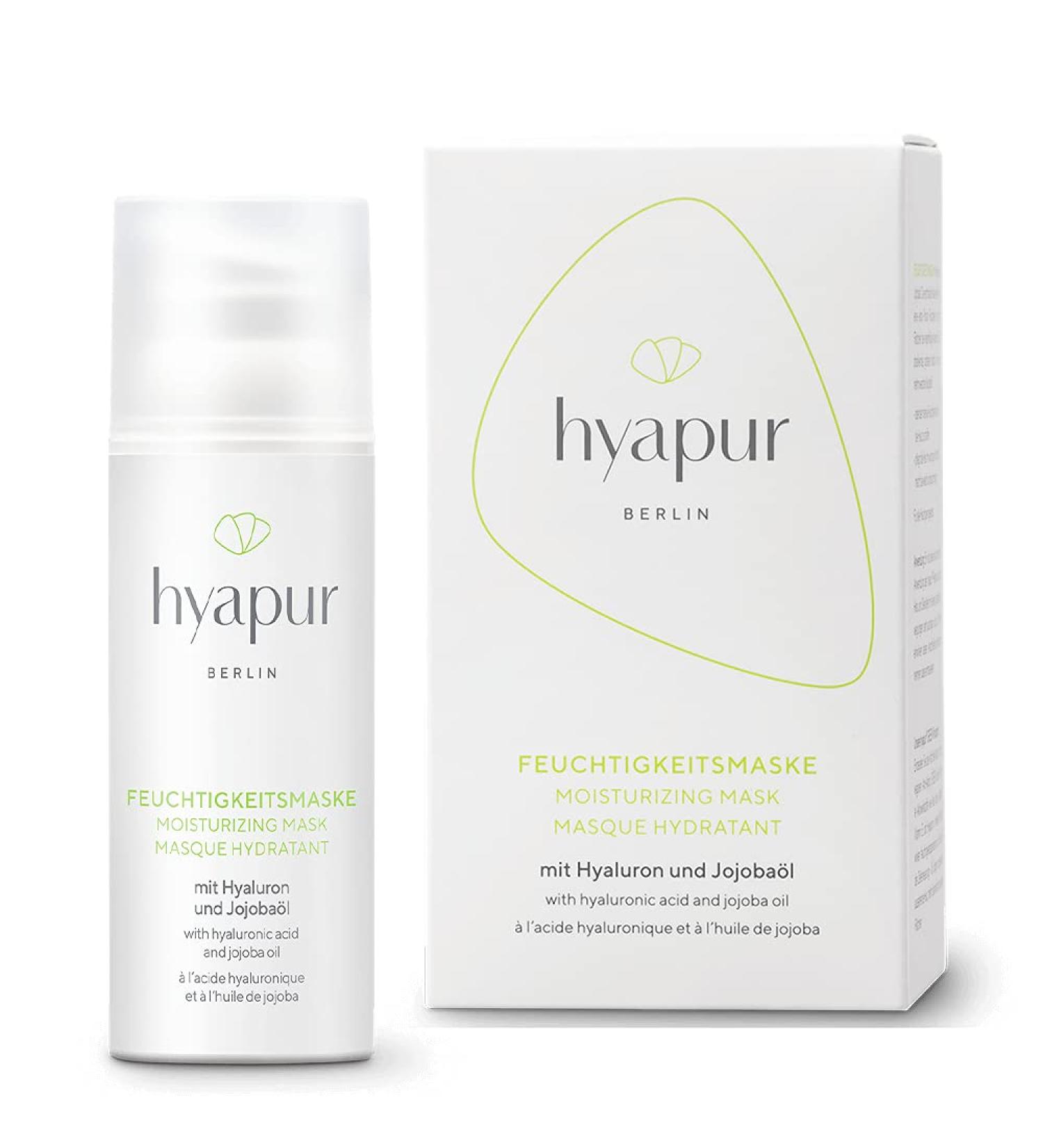 hyapur GREEN Moisturising Mask 50ml - Natural Anti-Aging Care | Organic Vegan Cosmetics from Berlin - Buy Online on GoSupps.com