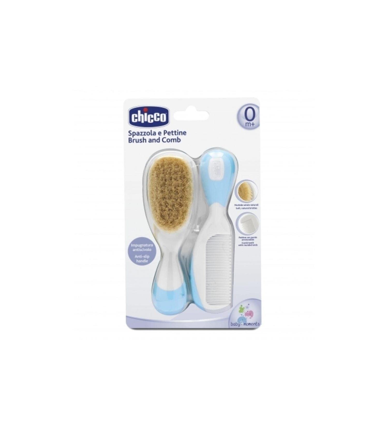 Chicco Blue Comb and Brush Set - Gentle Grooming for Babies | 400g | International Shipping Available - Buy Online on GoSupps.com