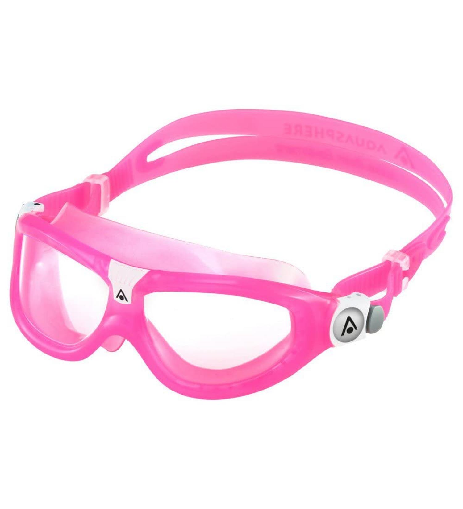 Aquasphere Seal Kid Swimming Goggles for Children | UV Protection Leak-Free Design Silicone Seal - Rosa Clear Lens - Buy Online on GoSupps.com