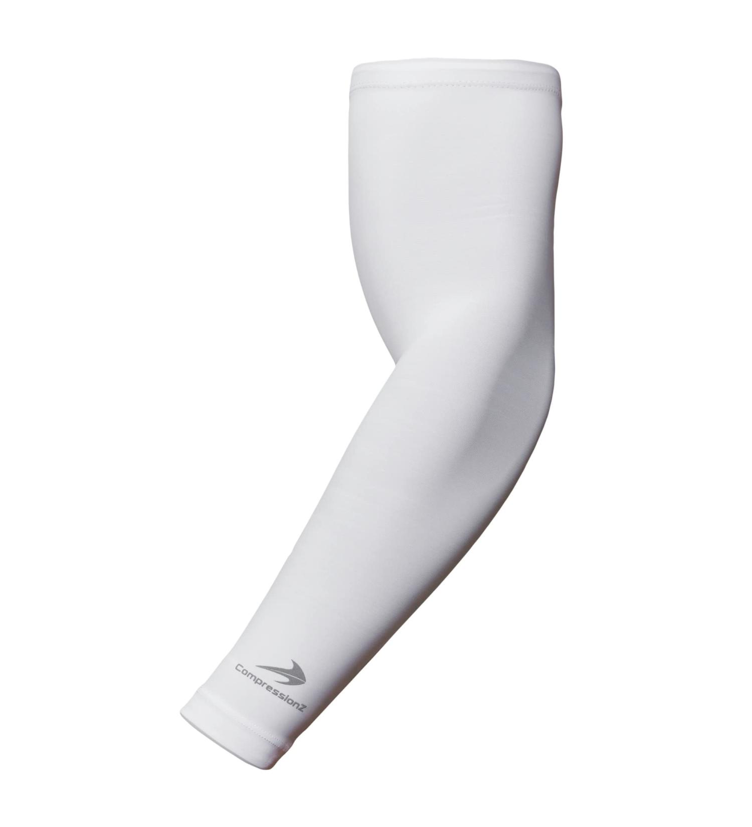 CompressionZ UV Protection Compression Arm Sleeve White 1p M for Men & Women - Buy Online on GoSupps.com