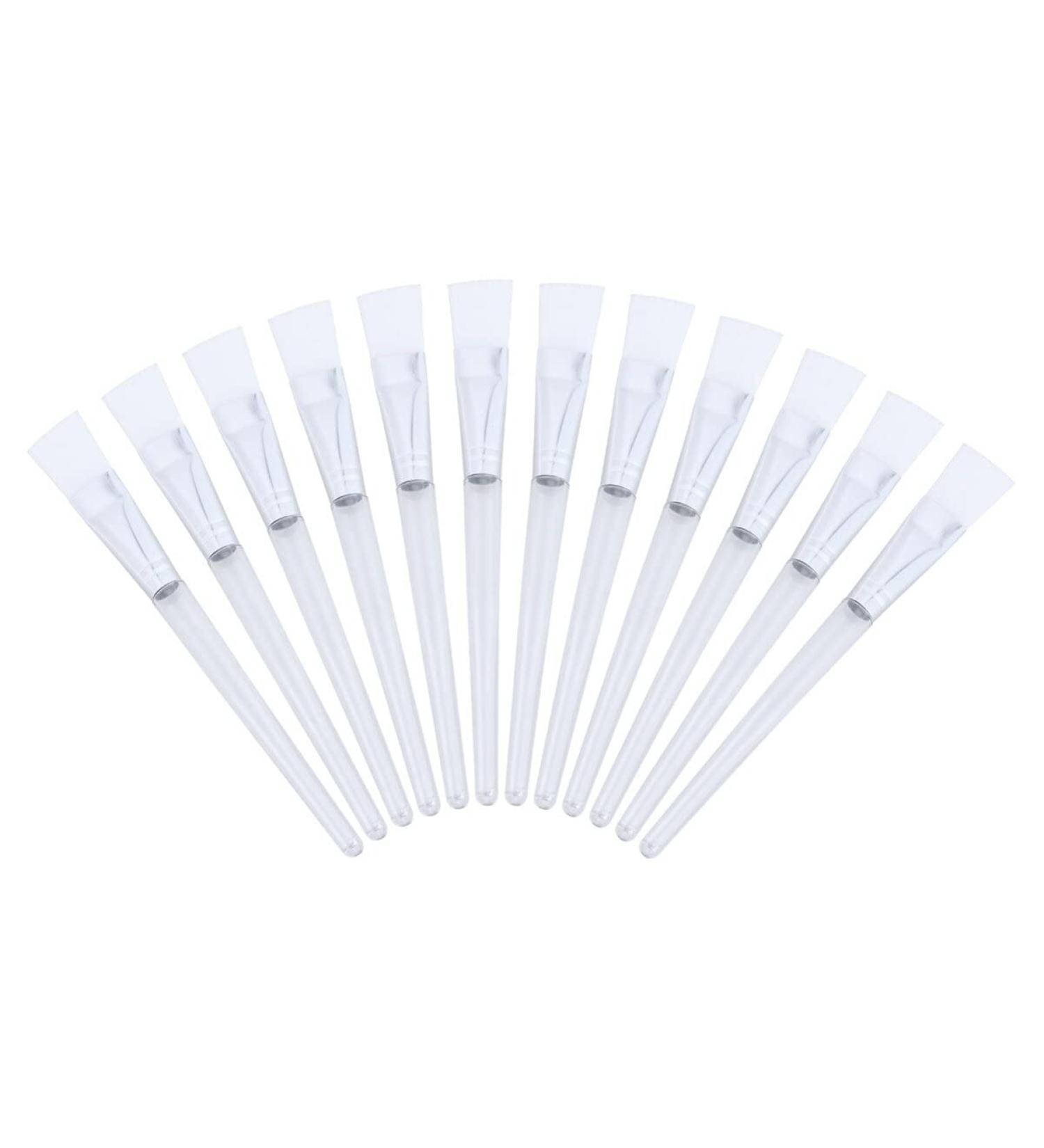 MAGICLULU 12 Pieces Facial Brush Transparent Applicator Brush Tools for Mud Cream Makeup Supplies - Buy Online on GoSupps.com