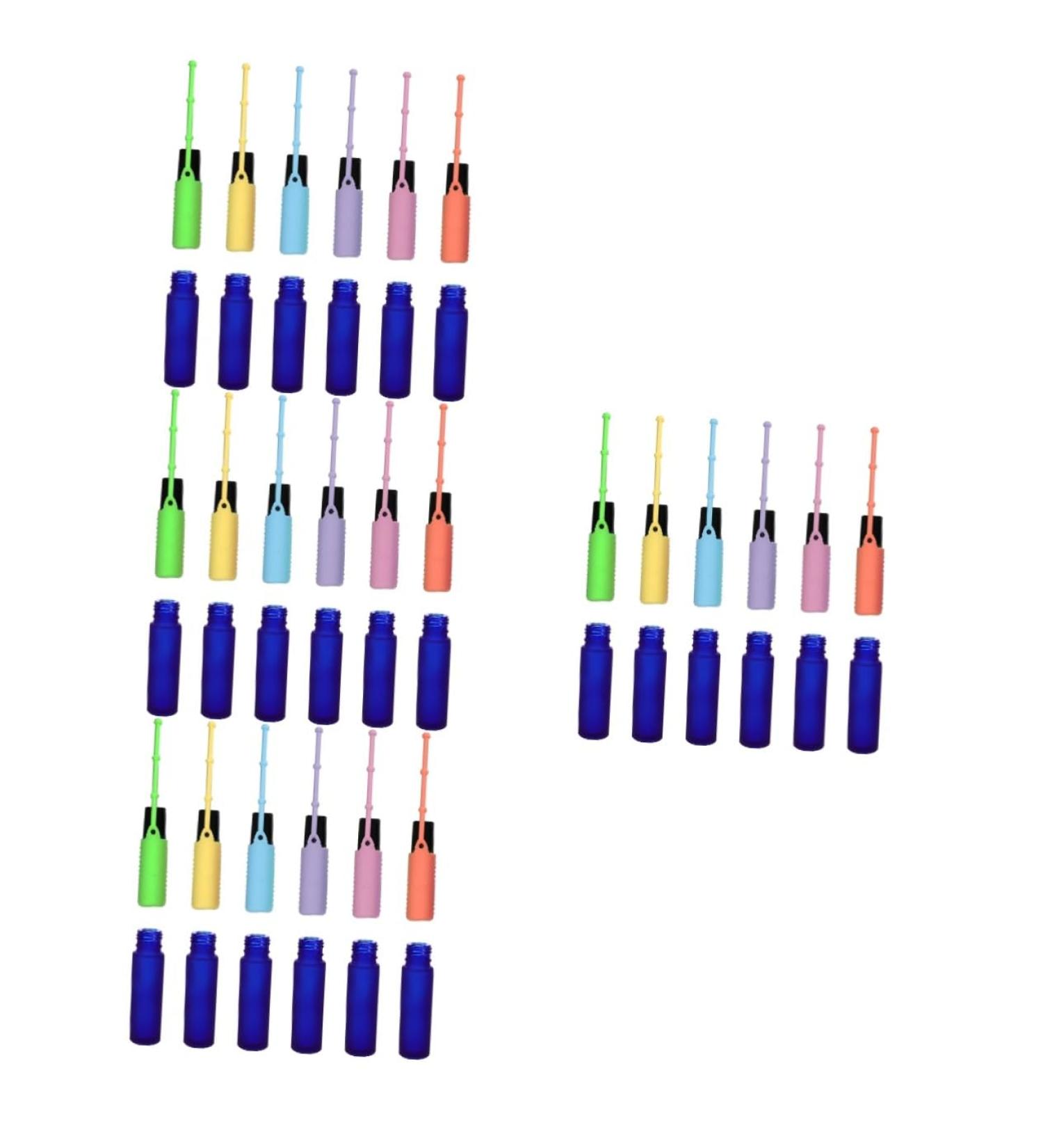 Angoily 4 Sets Roller Bottle Empty Refillable Perfume Cosmetics Liquid Bottle Travel Liquid Container Pump Portable Essential Oil Bottle Essential Oil Container Bottle with Silicone Sleeve - Buy Online on GoSupps.com