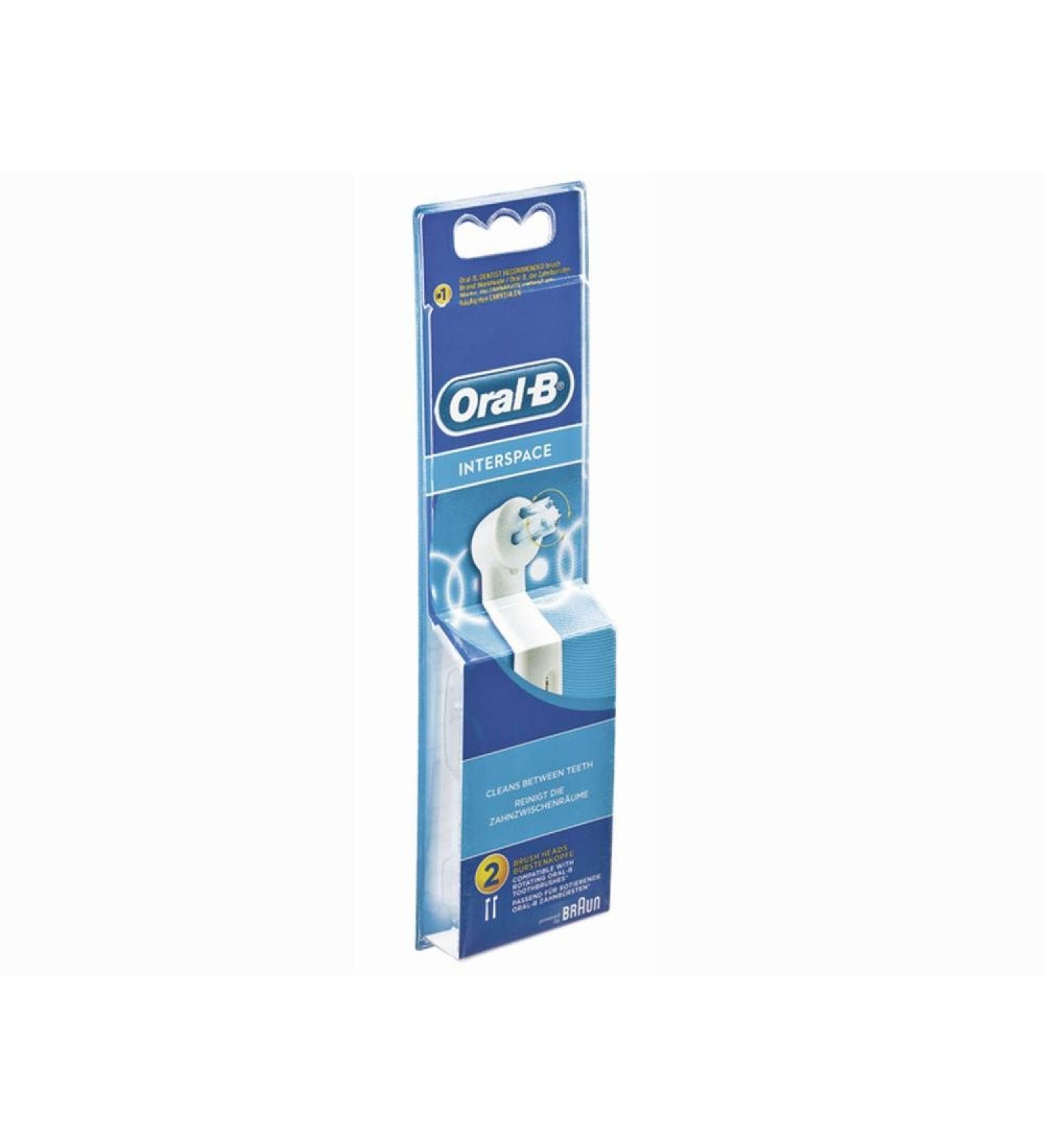 Oral-B Interspace Brush Heads - 2 Heads Blue 2 Count (Pack of 1)
