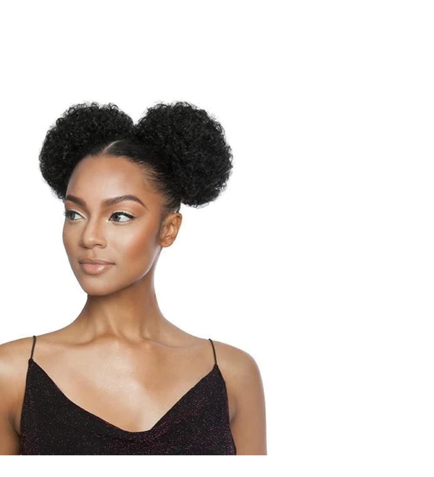 Buy Inch High Afro Puff Synthetic Hair Bun Hairpiece - Kinky Curly Clip In Extensions for Women | Drawstring Ponytail #2 - 2 pcs - Buy Online on GoSupps.com