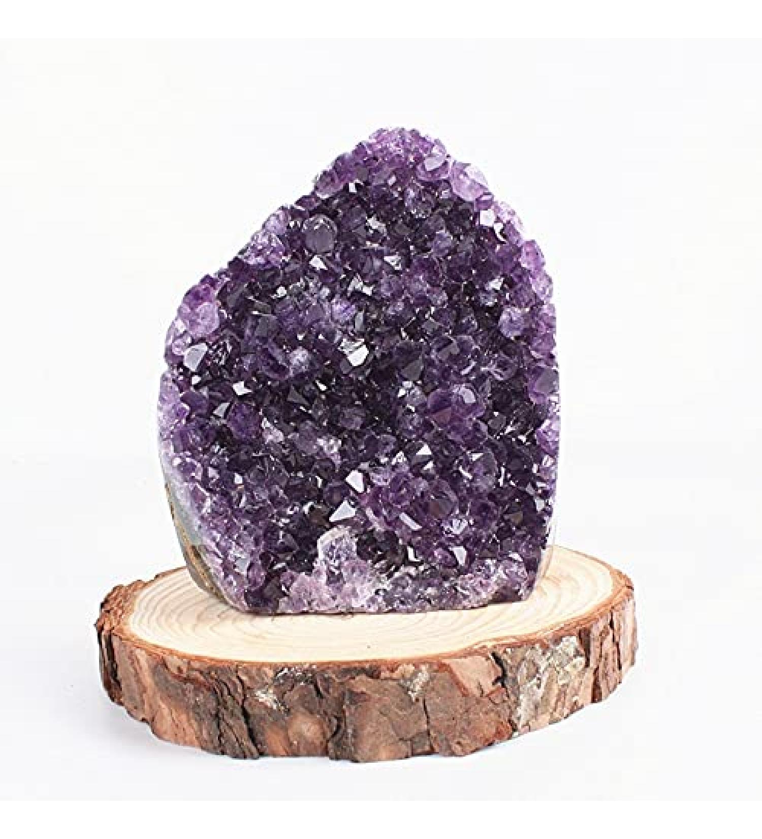 Amethyst Crystals About 200g-900g Natural Amethyst Geode Quartz Cluster Crystal Specimen Figurines Decor JIZTGEDM (Color : Add The Base Size : 700-800g) 700-800g Add the Base - Buy Online on GoSupps.com