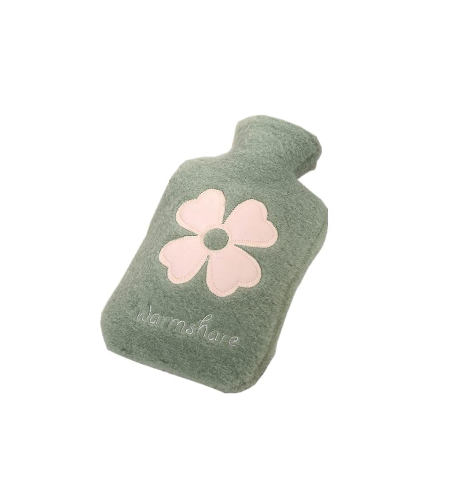 2-in-1 Hot Water Bottle with Cover, 1000ML Green - Wearable Mini Water Bag for Hot and Cold Compress, Ideal Gift for Women - Buy Online on GoSupps.com