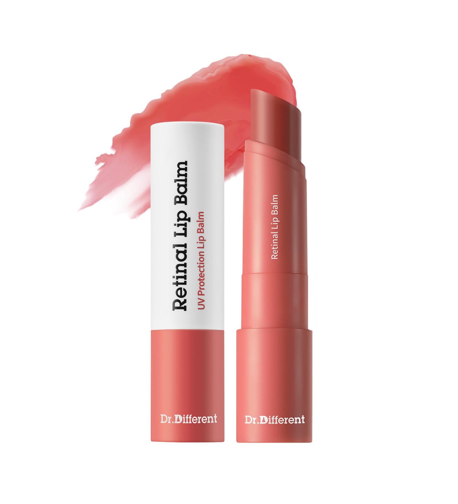 Dr.Different Retinal Lip Balm Tinted, Anti-Wrinkle Lip Treatment with Deep Hydration & Long-Lasting Moisture, K-Skincare made by Korean Dermatologist, 0.14oz - Buy Online on GoSupps.com