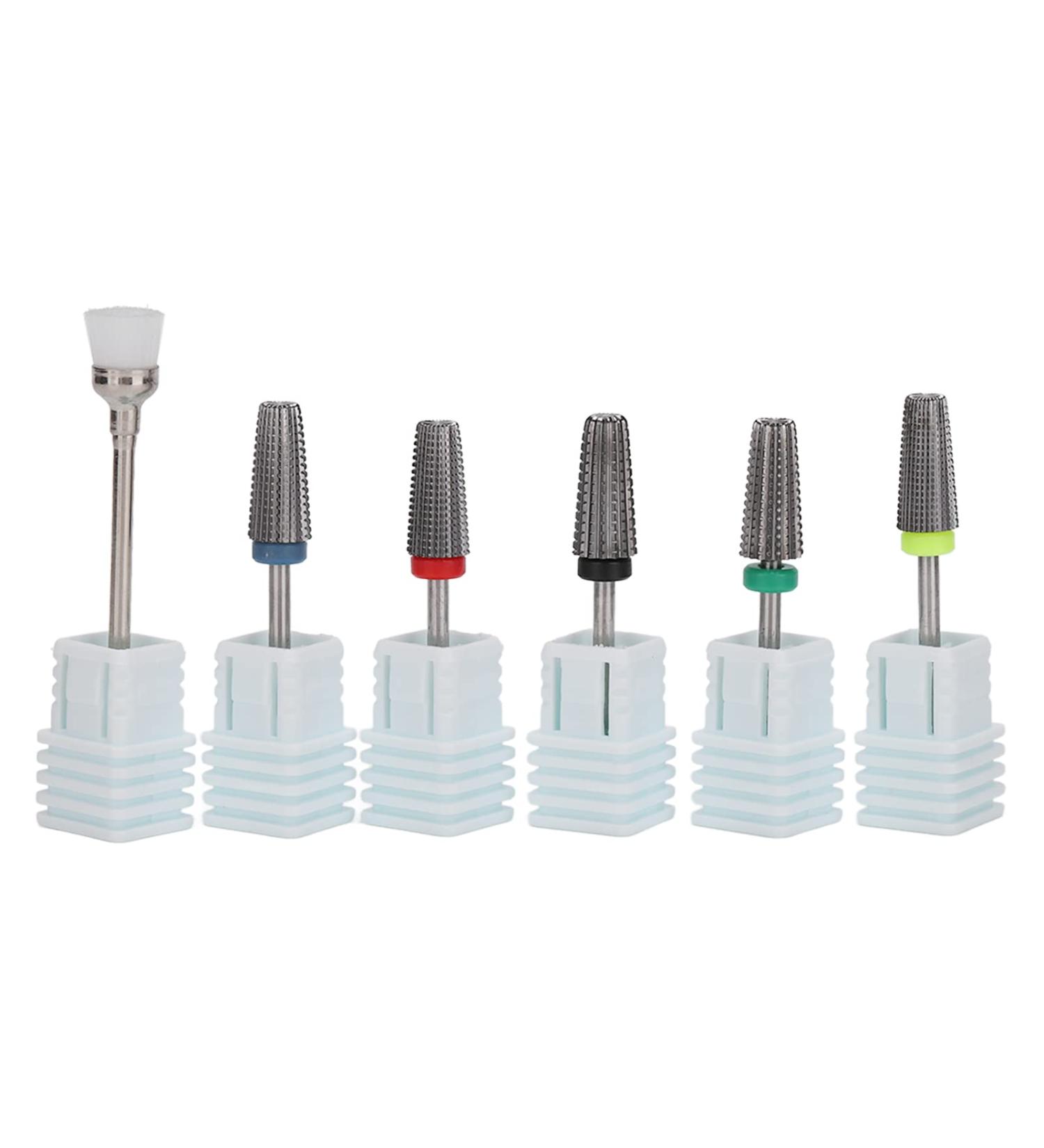 Nail Drill Bit Multifunctional Nail Drill Bit Set Nail Drill Bits Multifunctional Nail Drill Bits Tungsten Steel 5 in 1 Nail Polishing Grinding Head Manicure Tool (Stainless Stainless Steel Color - Buy Online on GoSupps.com