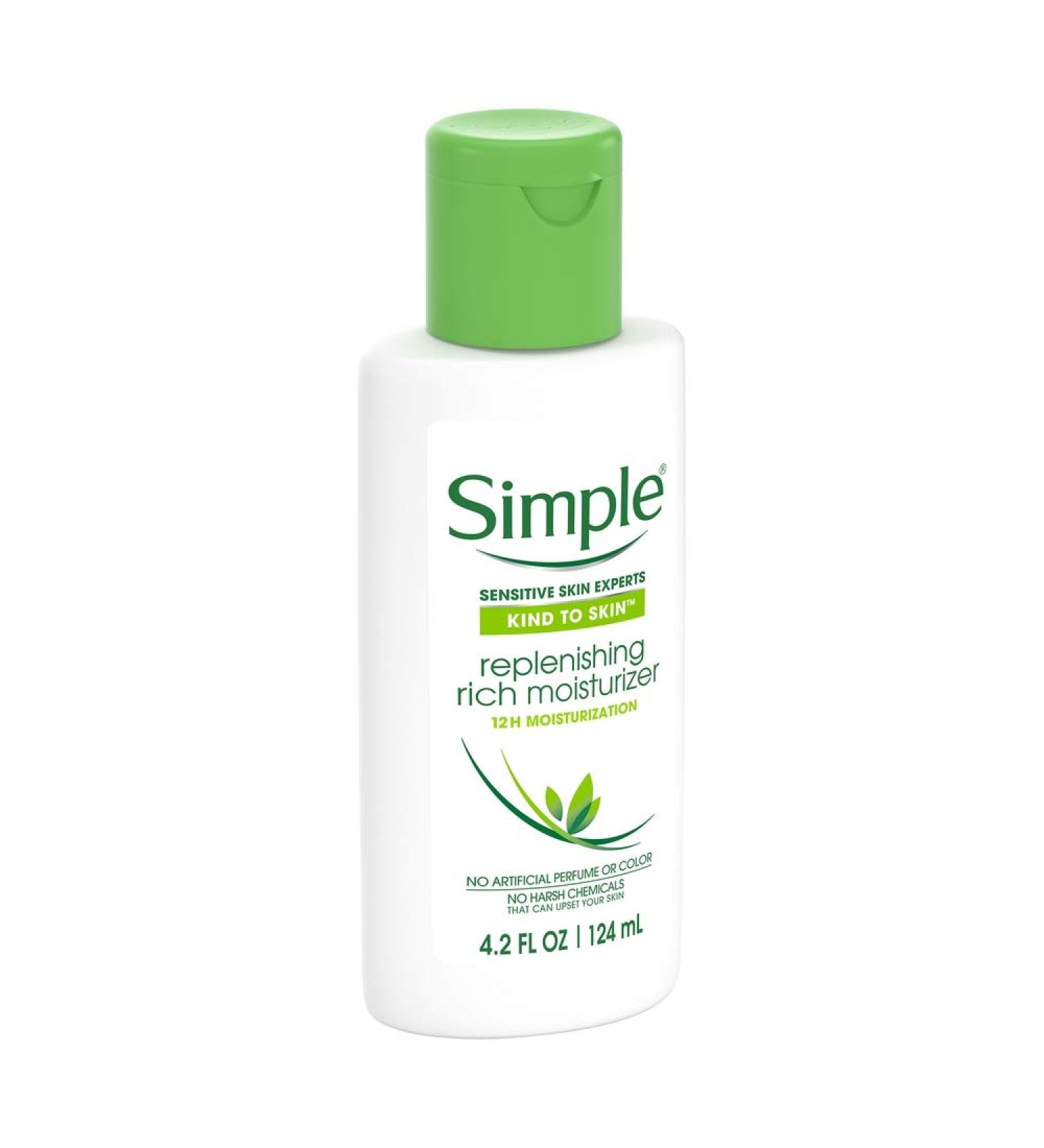 Simple Kind To Skin Replenishing Rich Moisturizer 4.2 fl oz (124 ml) (Bundle of 3)