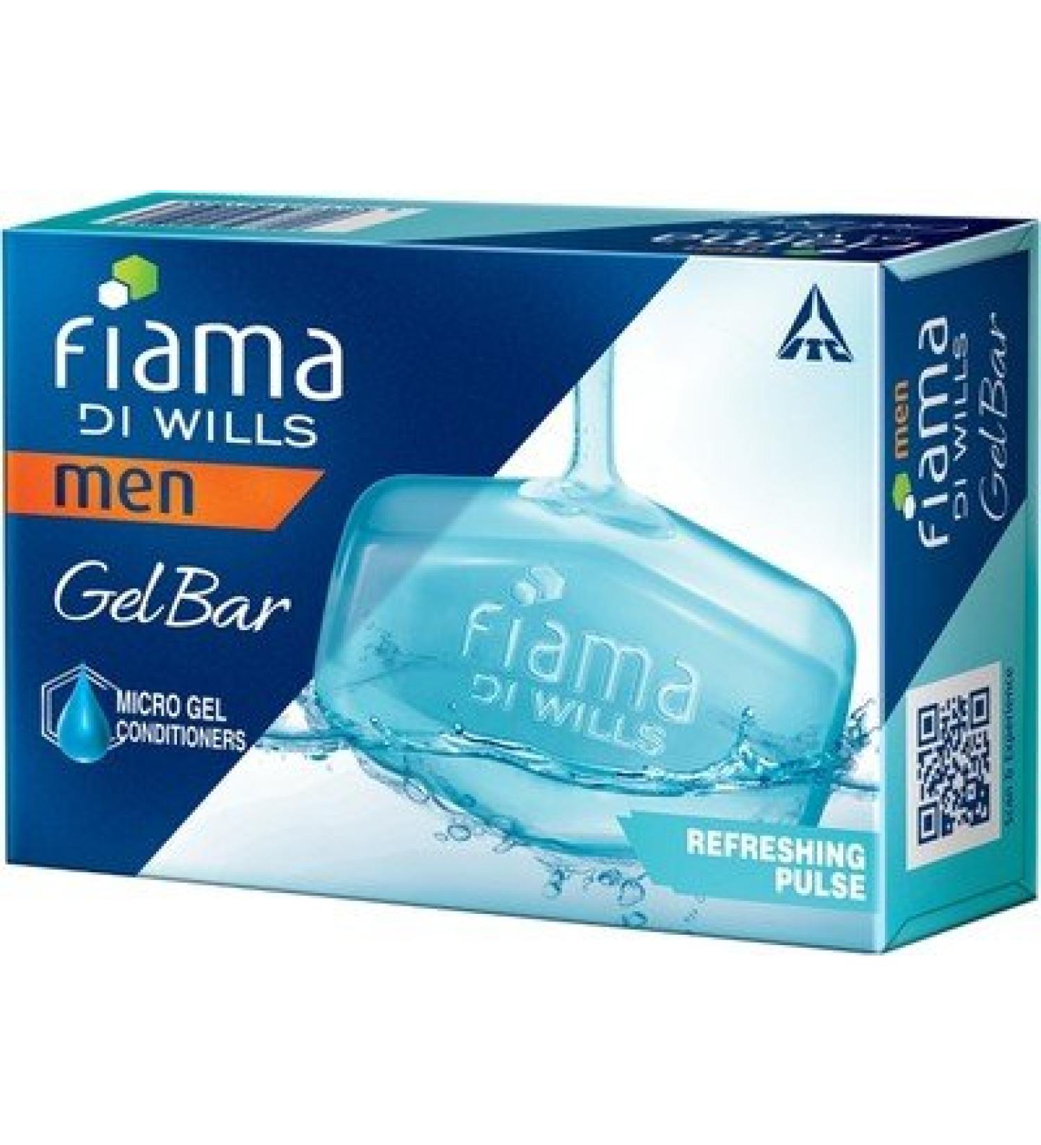 Fiama Di Wills Men Refreshing Pulse Gel Bar - Pack of 3(375 G)