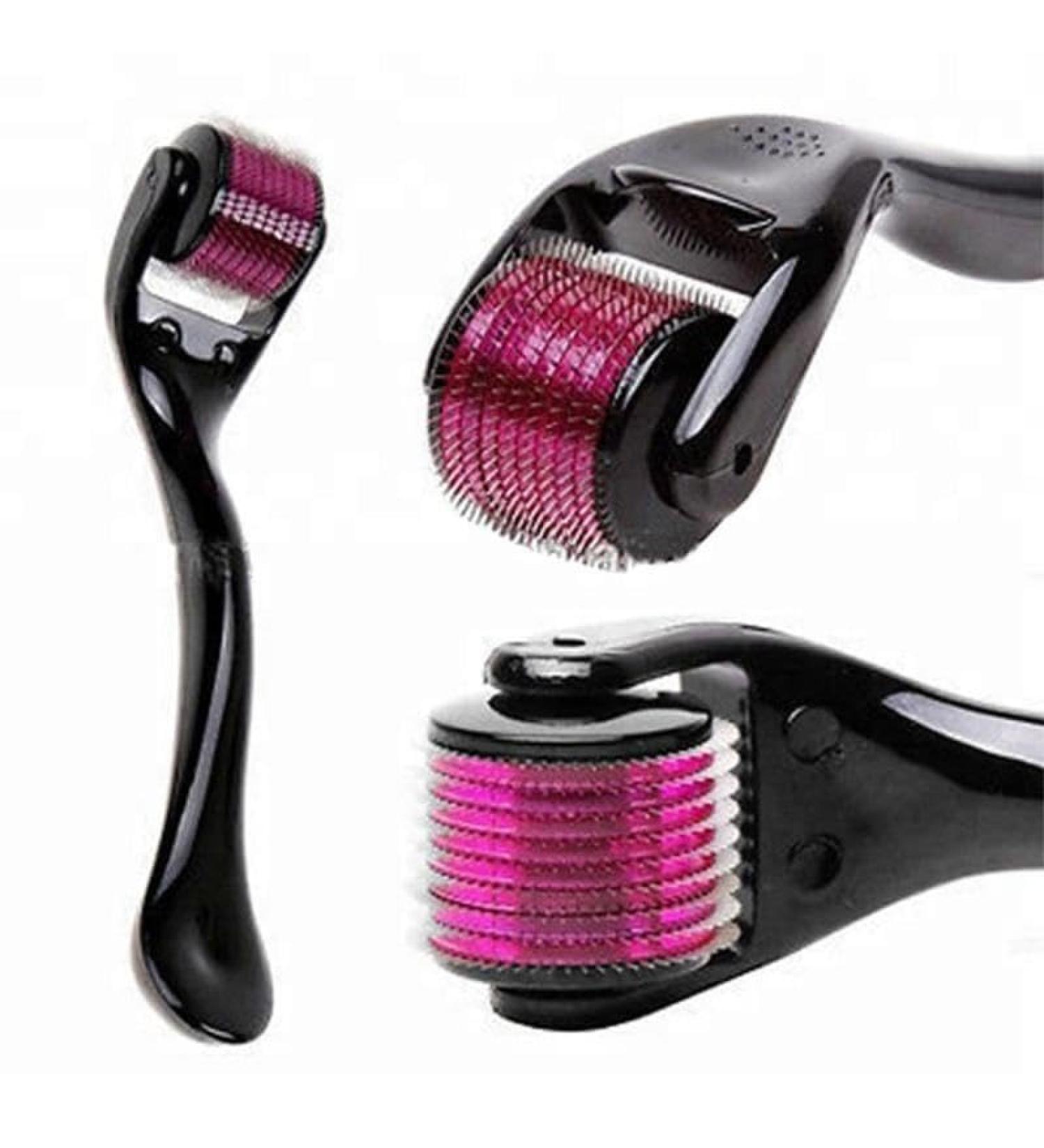 540 Titanium Needles Derma Roller Hair Growth for Men and Women - 1mm Micro Needle Beard Growth Stimulator and Trimmer - Buy Online on GoSupps.com