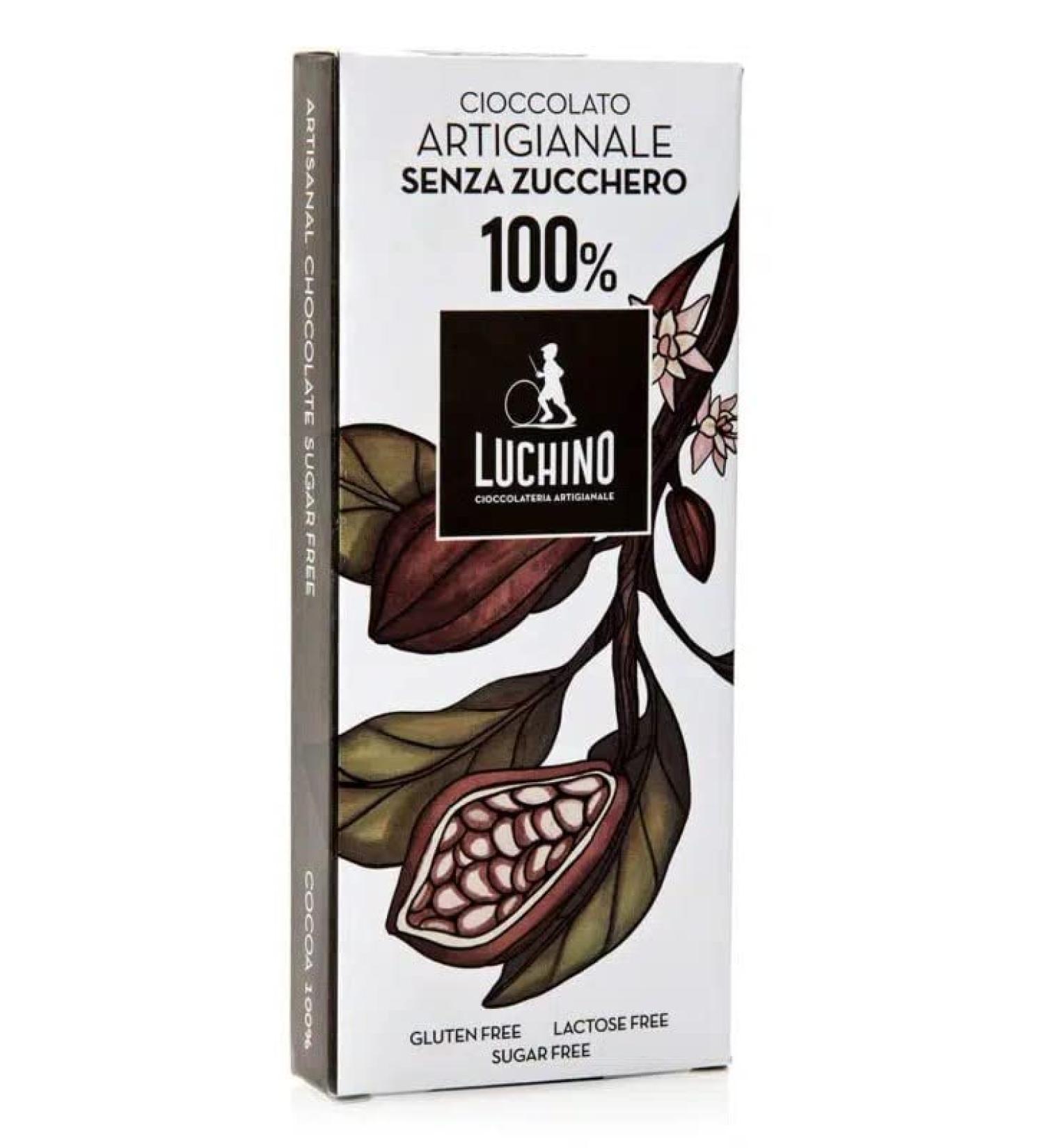Il Tomolo 100% Cocoa Chocolate Tablets - Gluten Free - Lactose Free - Luchino