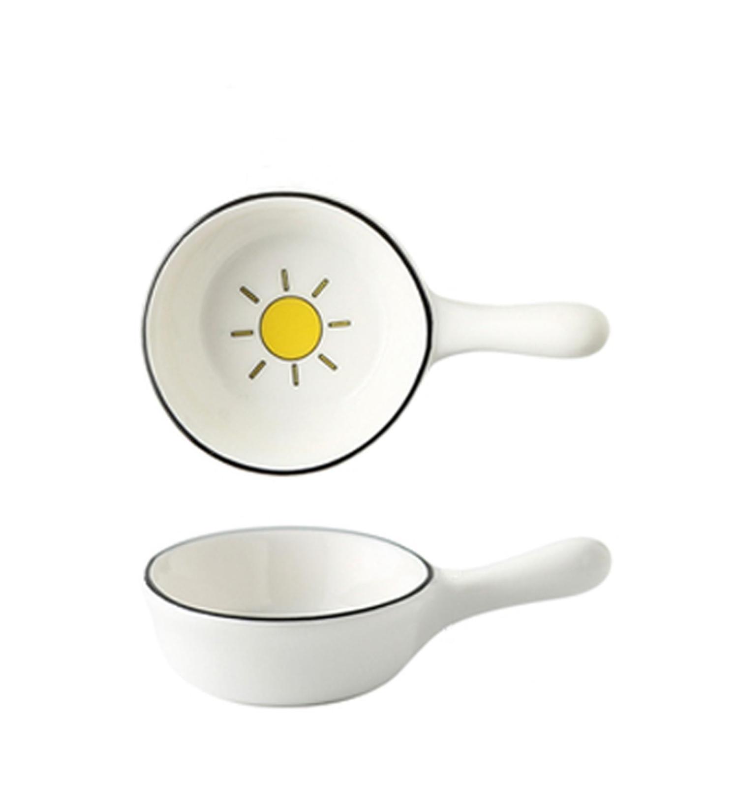 Fruit Bowl Snack Containers Ceramic Dipping Bowl with Handle Sushi Dipping Bowl Multifunctional Serving Plate for Soy Sauce Ketchup and Seasonings Breakfast Bowls (Color : A) (B) - Buy Online on GoSupps.com