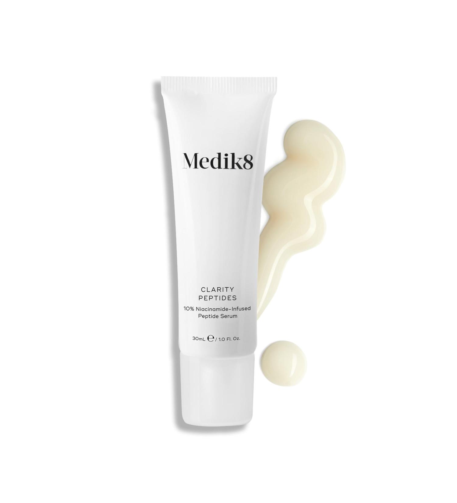 Medik8 Clarity Peptides - 10% Niacinamide-Infused Peptide Serum With Hyaluronic Acid - For For Visibly Clarified Luminous Skin - 30ml - Buy Online on GoSupps.com