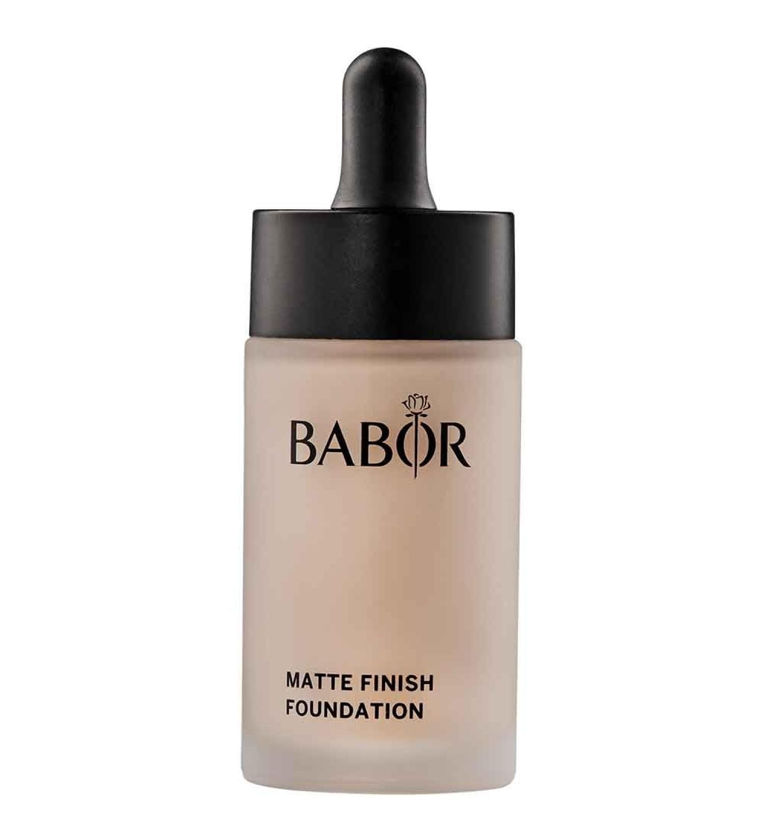 BABOR MAKE UP Matte Finish Foundation light and mattifying foundation with serum medium to high coverage conceals irregularities 30 ml 02 ivory