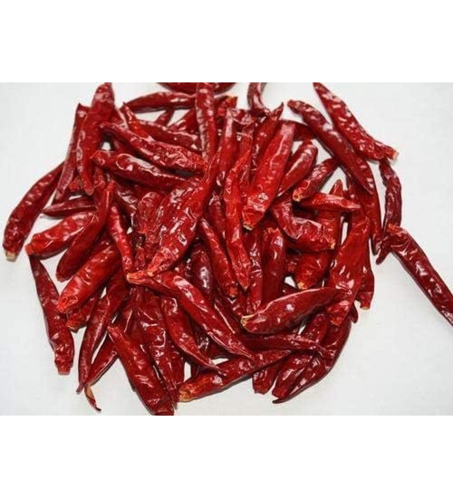 YAAJ Mathania Whole Red Chili Pepper 400 g (Lal Mirch) without stem