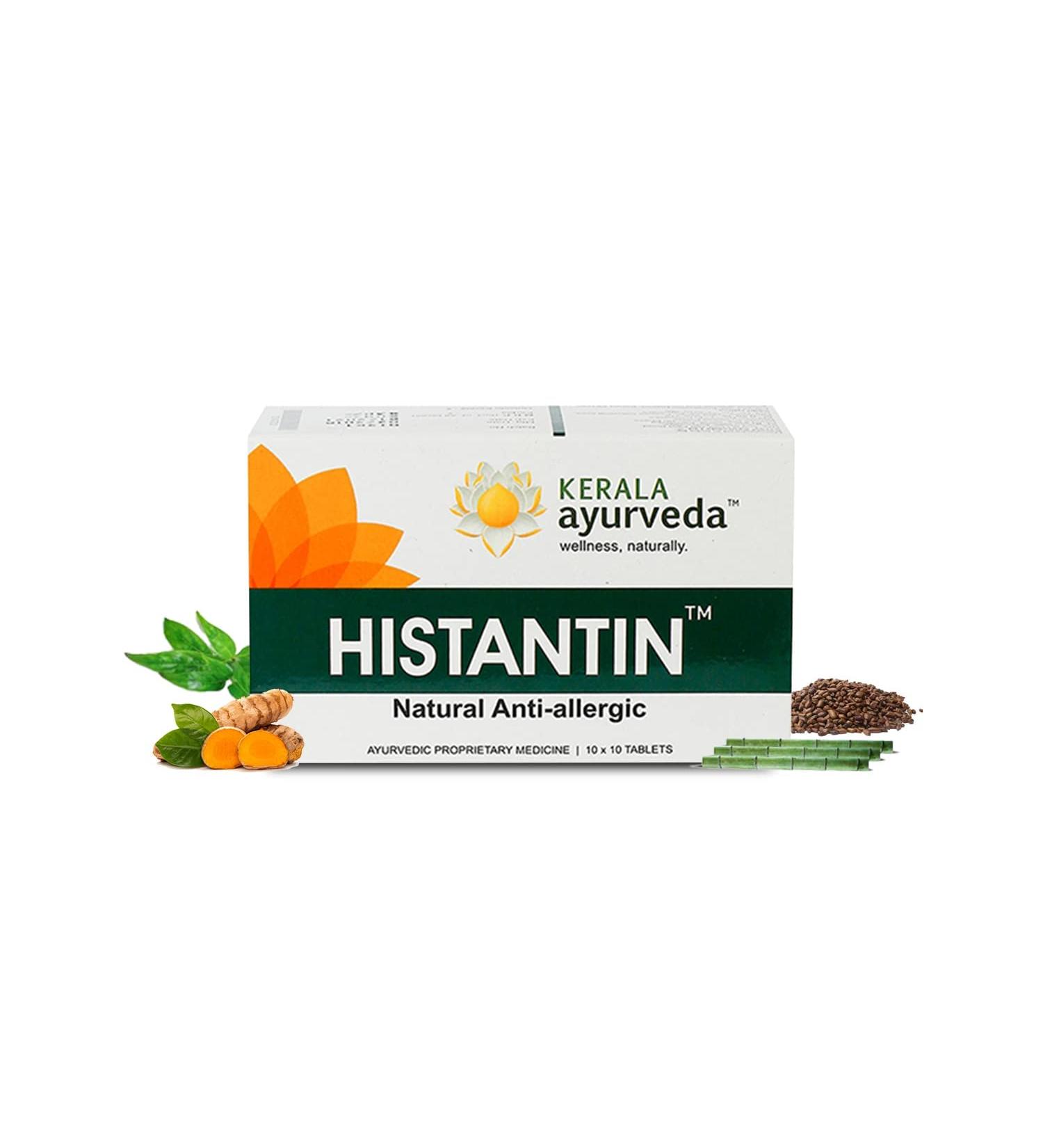 Nutranix Histantin Tablet | Anti-Allergic Ayurvedic Formula | Non-Drowsy Relief for Seasonal Allergies | Amla, Turmeric, Guduchi | 100 Tablets - Buy Online on GoSupps.com