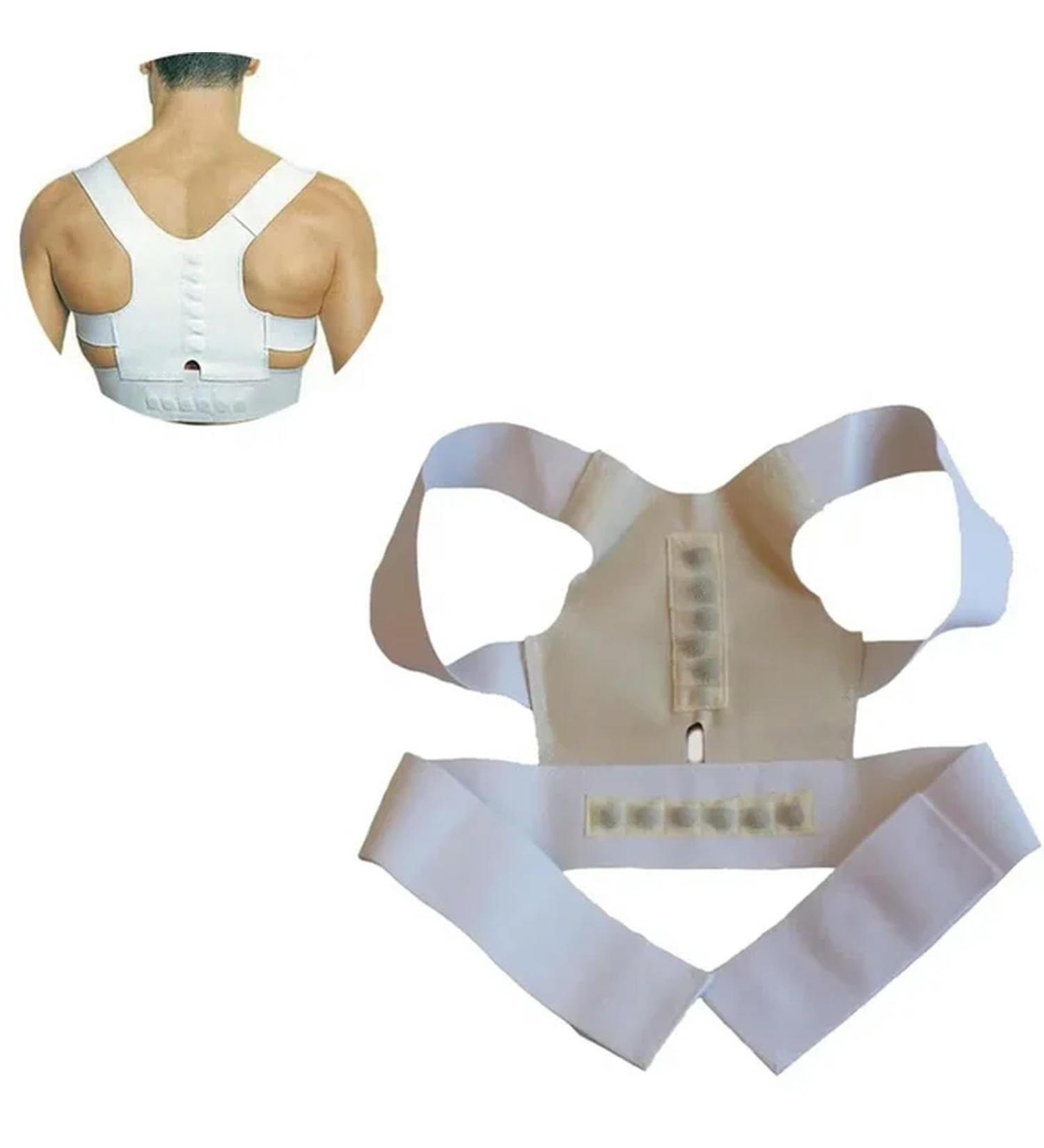 Corrector Back Straight Brace Belt Magnetic Posture Corrective Lumbar Support Straight Male Female Brace Belt New White XL - Buy Online on GoSupps.com