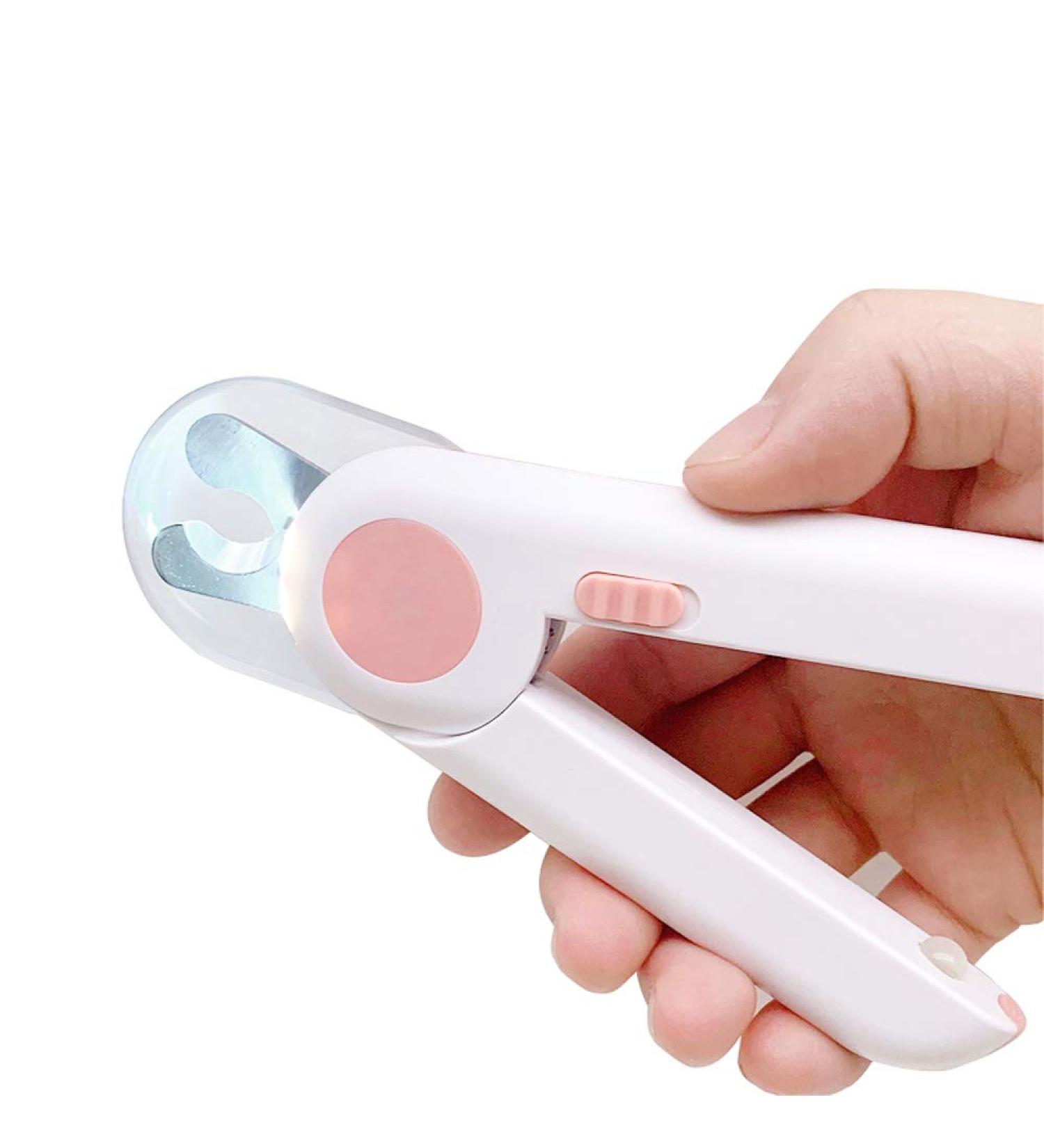 Aleenfoon Professional Dog Nail Scissors with Light & Spray-Proof Protection - Nail Cutter & File for Medium & Small Pets (Pink) - Buy Online on GoSupps.com
