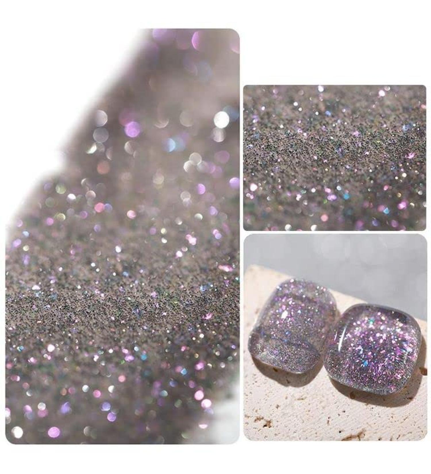 Colorful Shiny Diamond Gel UV Nail Gel Manicure Gel Nail Polish Glitter Nail Gel Nail Phototherapy Gel Sequins Gel Nail - (Color: 5) - Buy Online on GoSupps.com