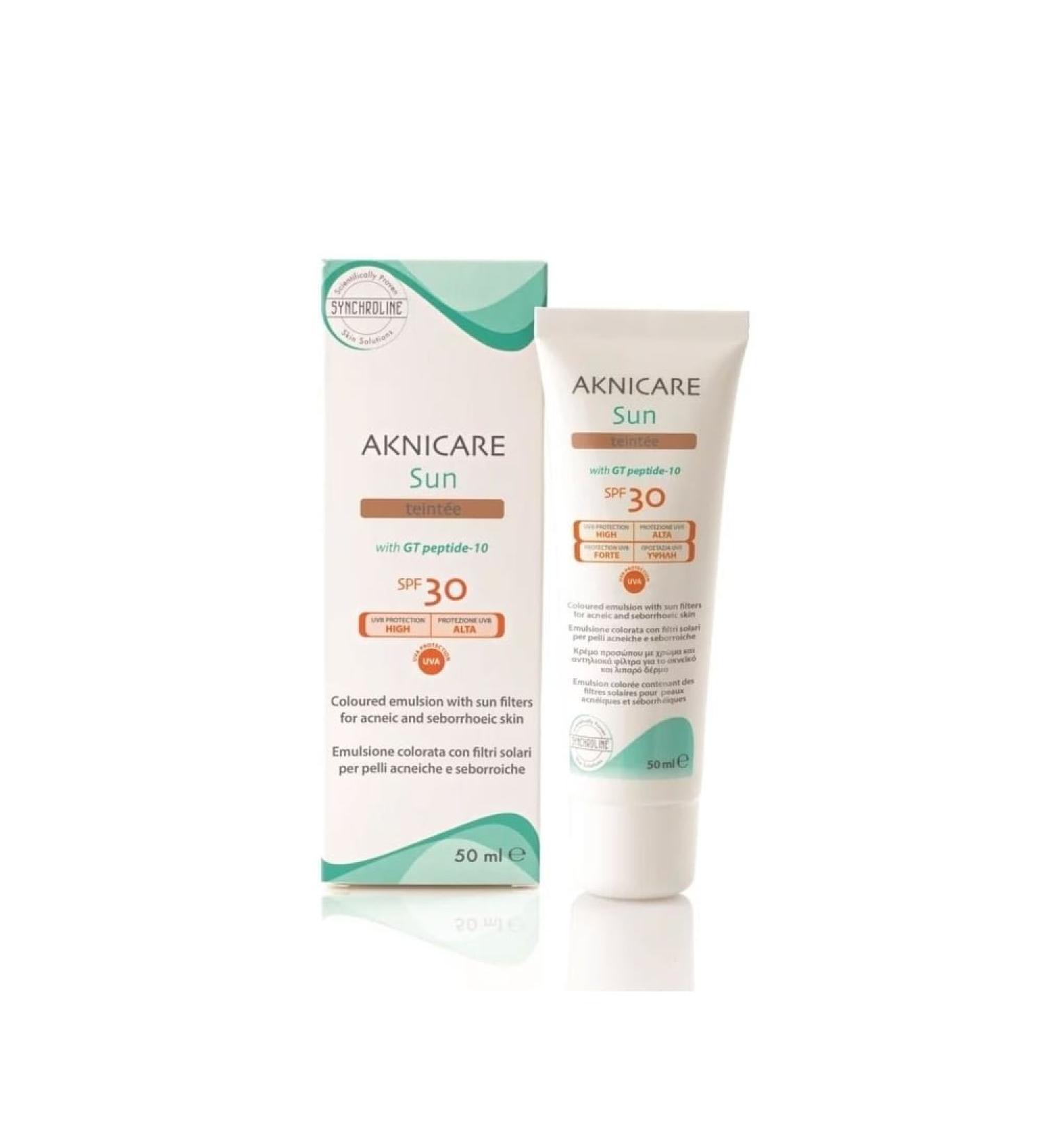 SYNCHROLINE AKNICARE SUN TEINTEE FACE SPF 30 50 ml