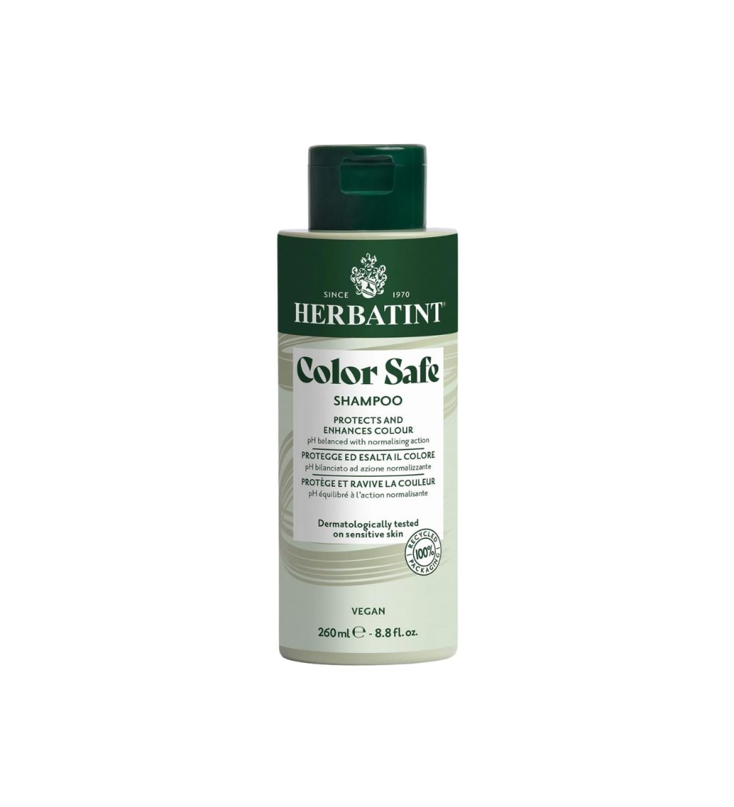 Herbatint Herbatint Color Safe Colour Protective Shampoo 260ml | Normalizing Shampoo for the Care and Protection of Colored Hair | With Organic Aloe Vera pH Balanced 93% Natural Ingredients