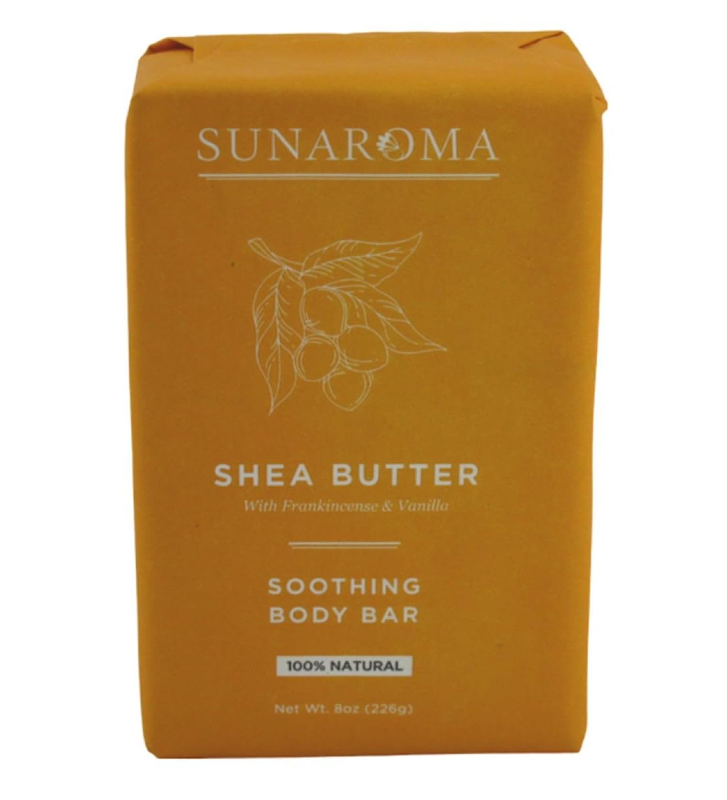 Buy SUNAROMA Shea Butter Soap Bar 8 Oz - Nourishing & Moisturizing | Fast International Shipping - Buy Online on GoSupps.com