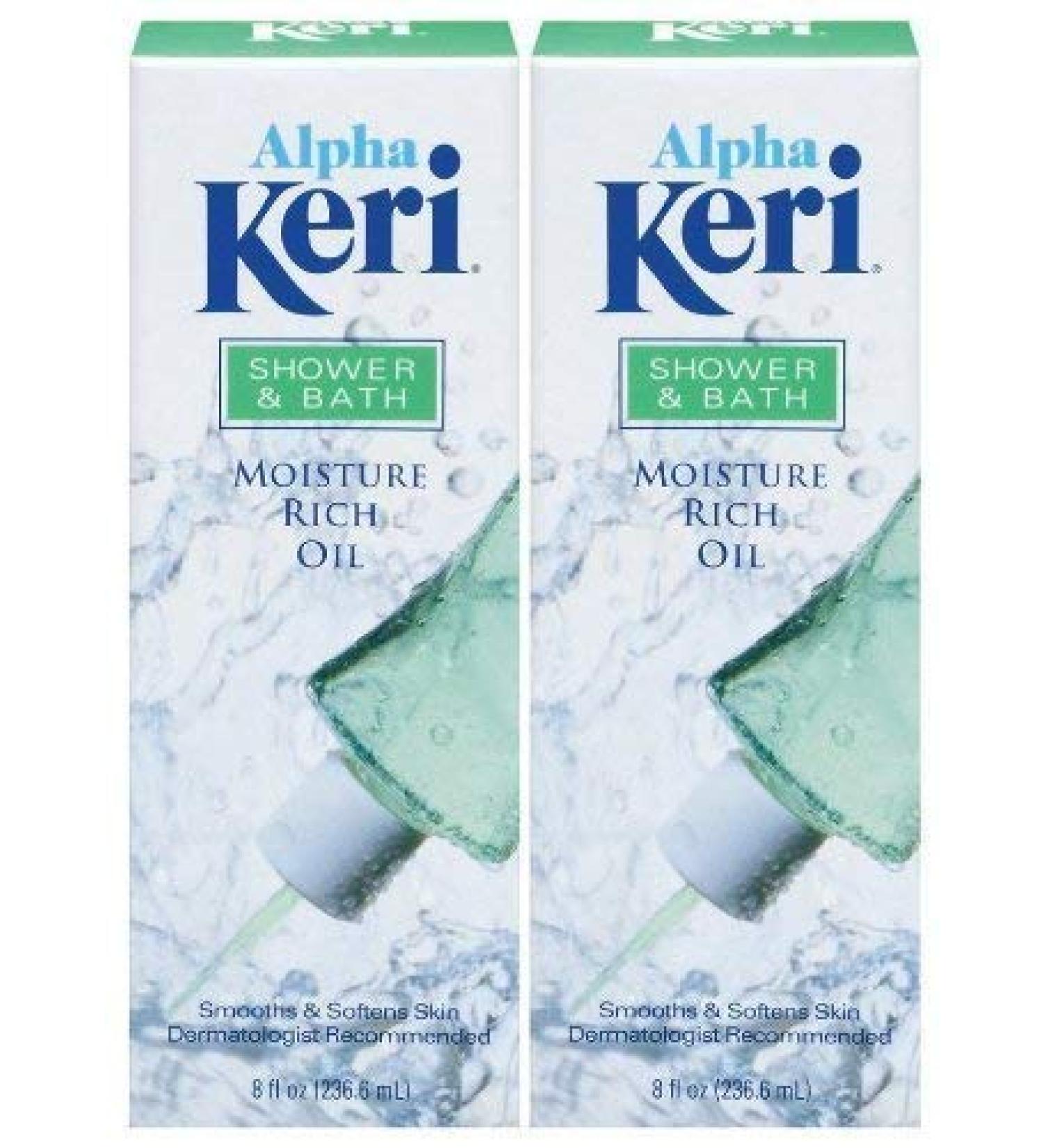 Keri Shower & Bath Oil - 8 oz - 2 pk 8 Fl Oz (Pack of 2)