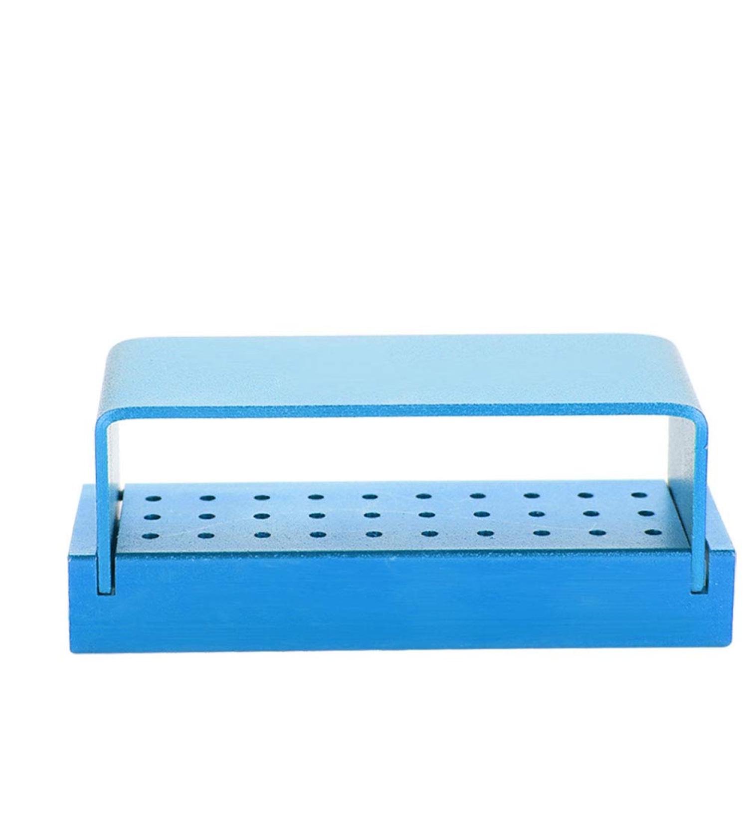 Dekayim Disinfection Box - 30 Holes Aluminum Case for Dental Burs | AutoClavable Tool Holder (Blue) - Shop Internationally! - Buy Online on GoSupps.com