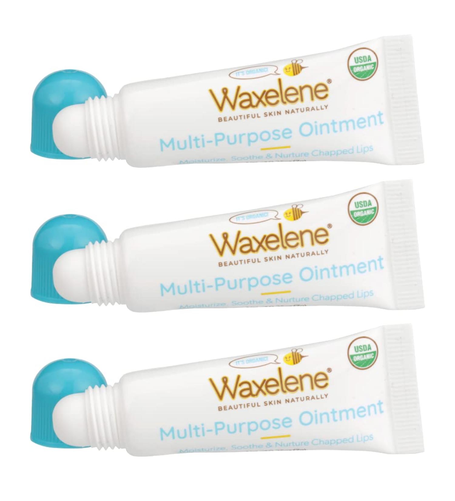 Waxelene Organic Lip Ointment: Multi-Purpose Pack of 3 Tubes - Buy Online on GoSupps.com
