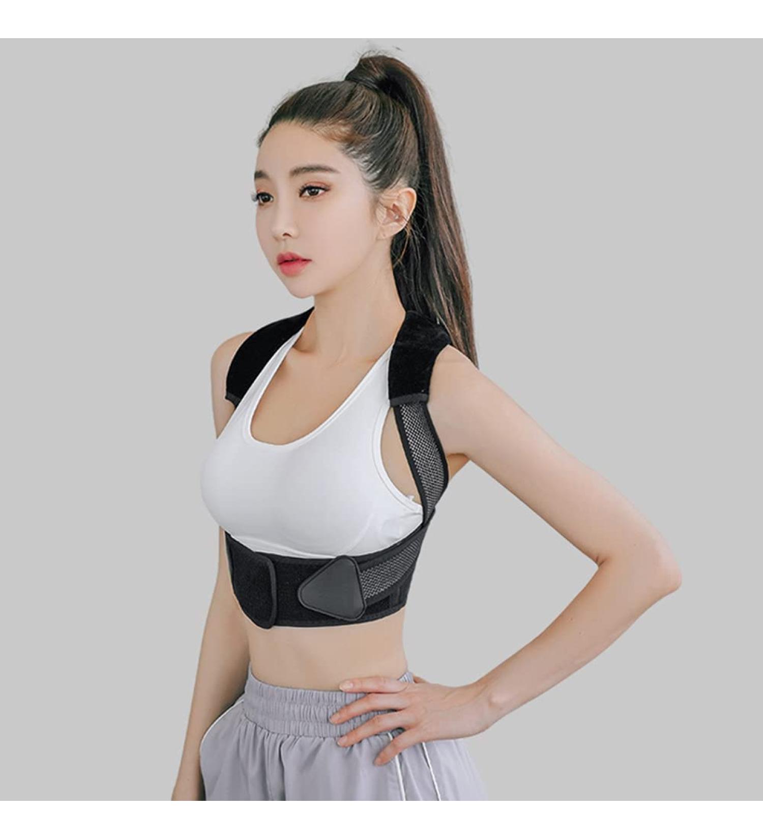 Posture Corrector Spinal Support for Men and Upper for Clavicle Support Adjustable Back Straightener Providing Pain Relief from Back Neck Shoulder Black M Black Large - Buy Online on GoSupps.com