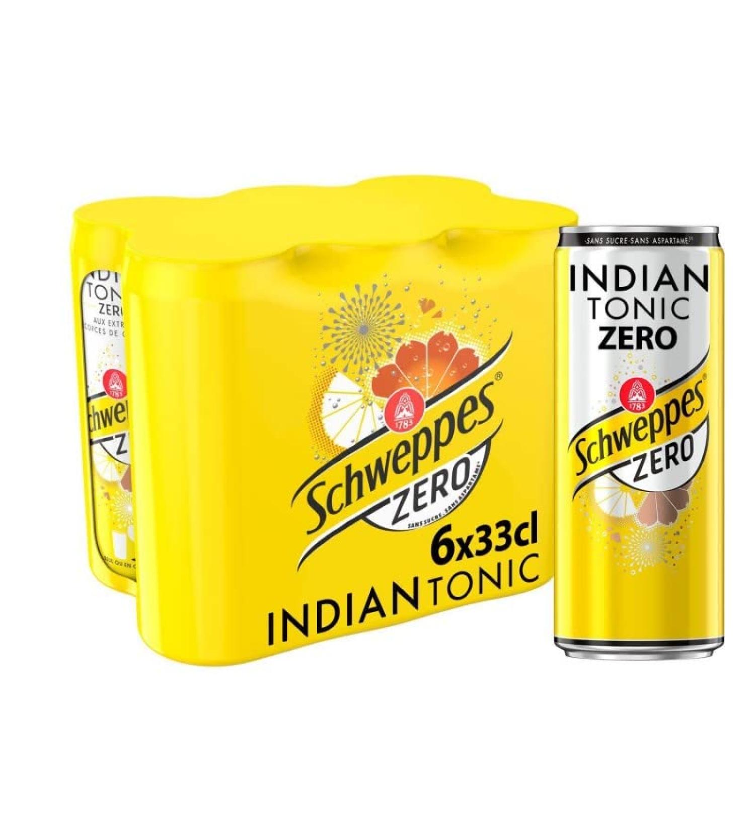 Z ro Indian Tonic - Boisson rafra chissante sans sucre - Boite Slim 6X33Cl - L'Unit
