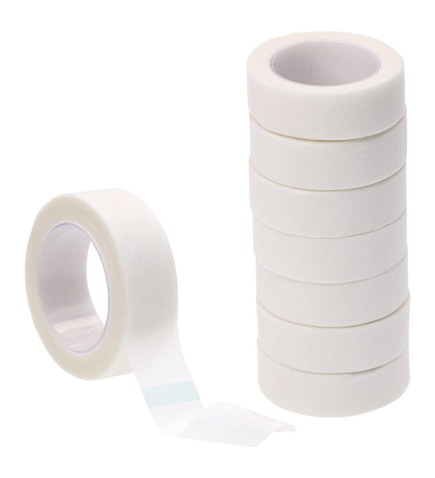 ONLYKXY 8 Rolls Eyelash Extension Tape - White Paper Adhesive Fabric Tape for Lash Extensions (1.3x900cm) - Ideal for Under Eye Adhesion & False Eyelash Application - Buy Online on GoSupps.com