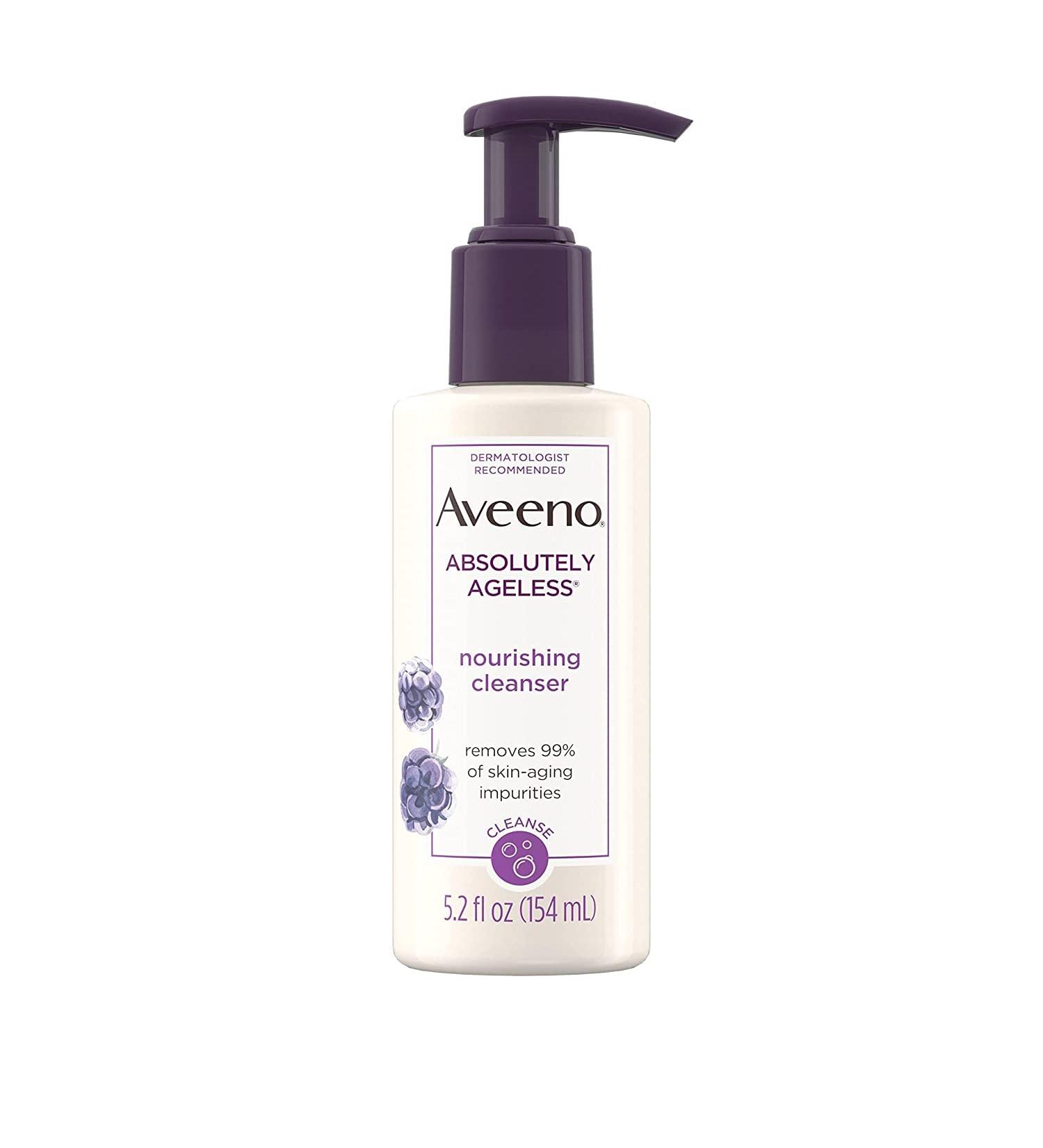 Aveeno Absolutely Ageless Nourishing Cleanser 5.2oz (155ml) - Pack of 3 - Buy Online on GoSupps.com