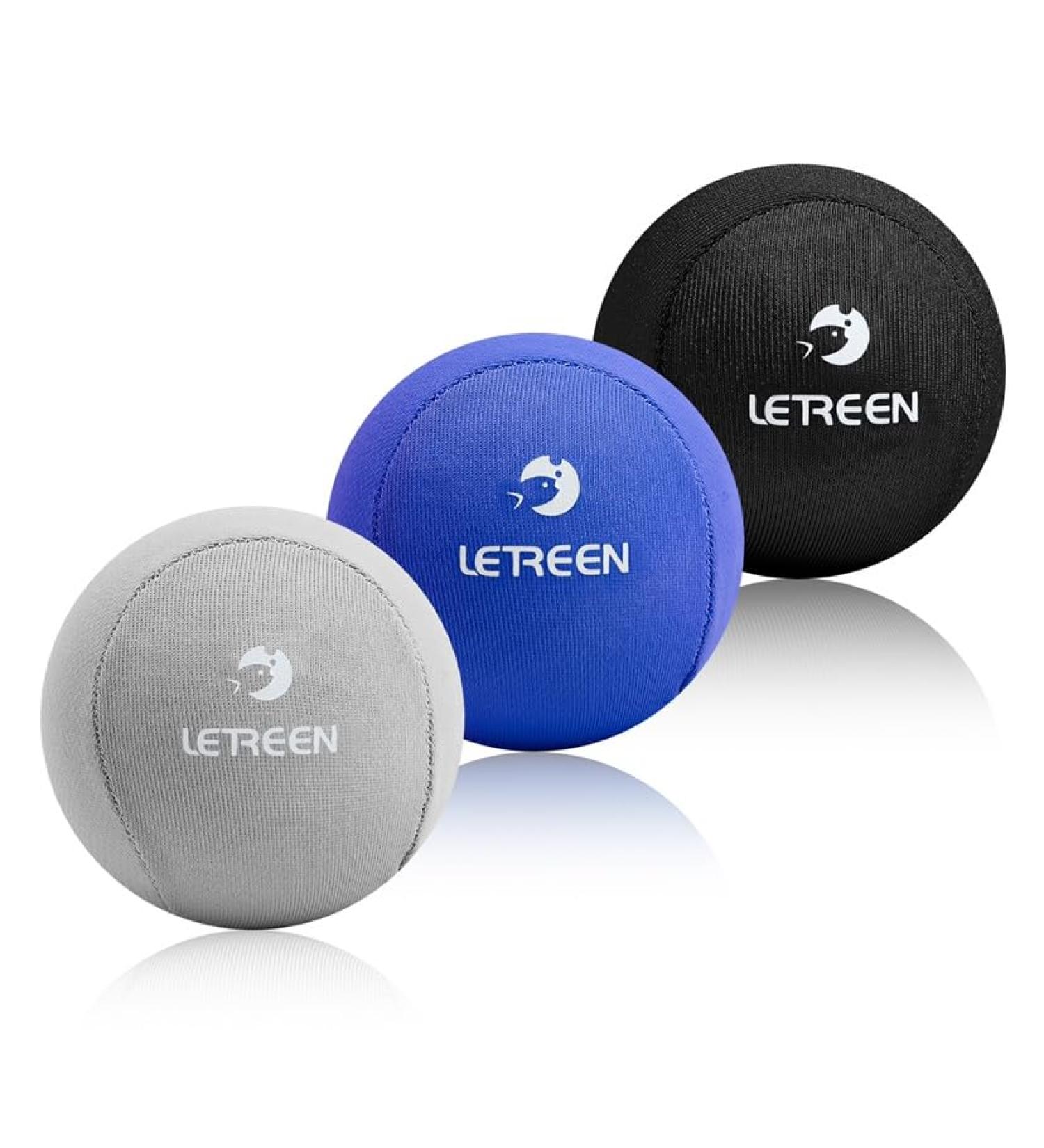 Letreen 3 Set Stress Balls for Adults - Gel Anti-Stress Balls in Various Strengths & Sizes | Perfect for Concentration & Relaxation - Black Sapphire Blue Gray - Buy Online on GoSupps.com